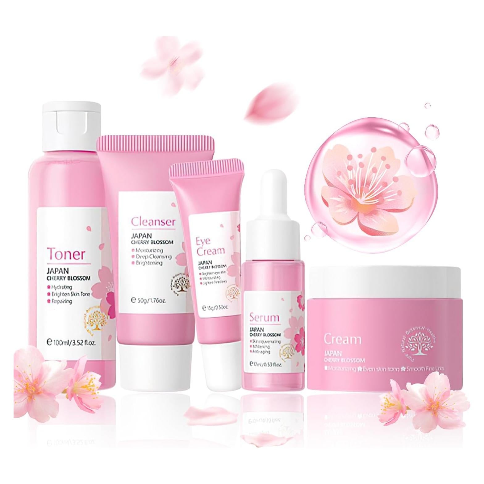 Juego de Cuidado de la Piel Ofanyia Flor de Cerezo 5 Piezas