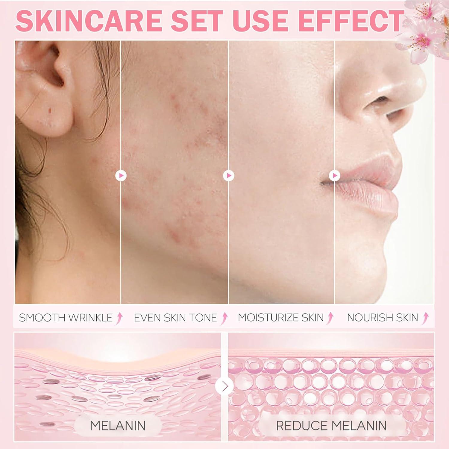 Kit de Cuidado de la Piel BliBling 8 Piezas Hidratante