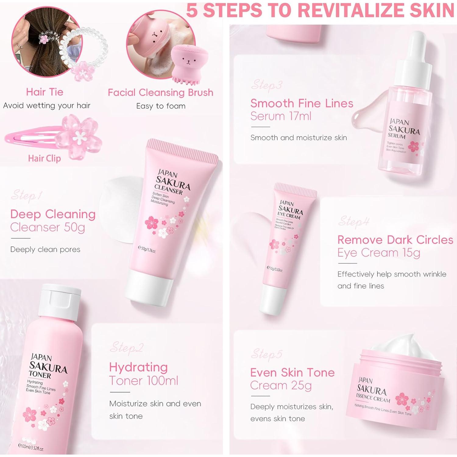 Kit de Cuidado de la Piel BliBling 8 Piezas Hidratante