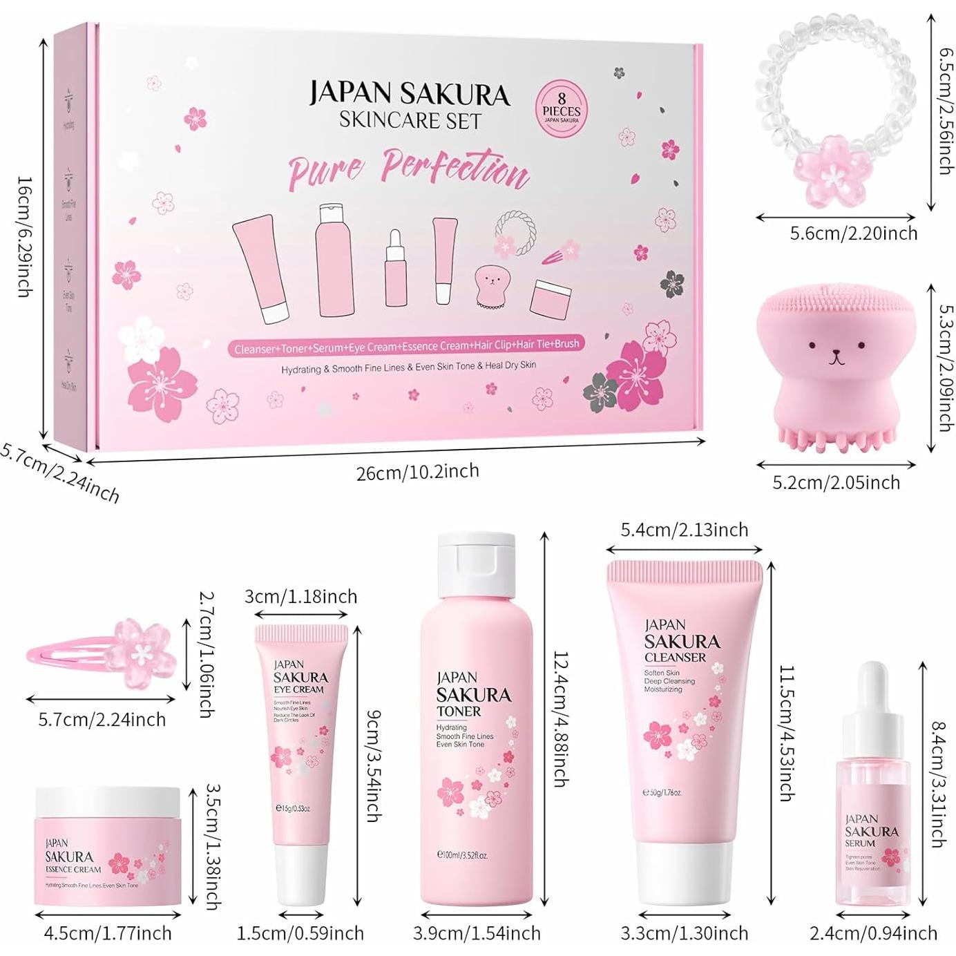 Kit de Cuidado de la Piel BliBling 8 Piezas Hidratante