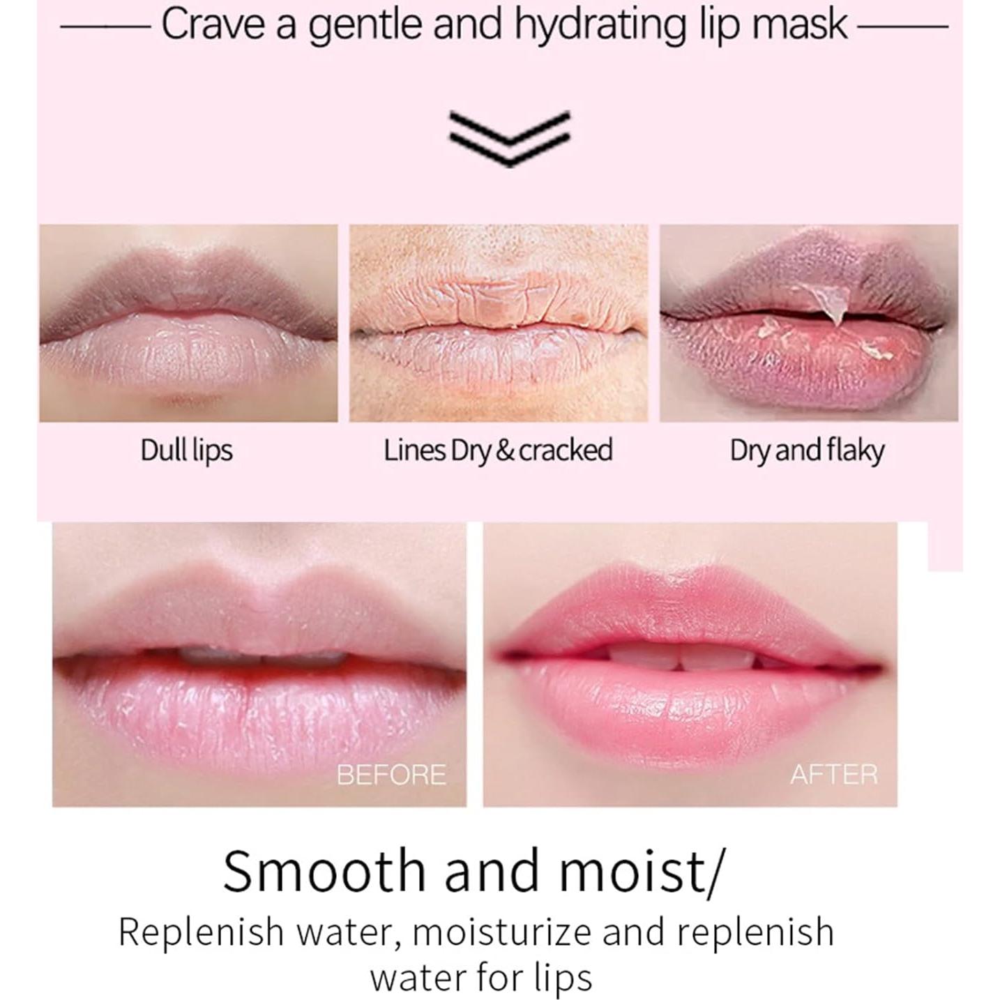 30 Mascarillas Hidratantes para Labios Qawnfy - Miel, Cereza, Aloe Vera