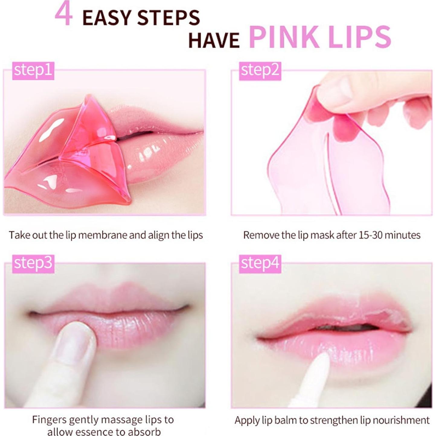 30 Mascarillas Hidratantes para Labios Qawnfy - Miel, Cereza, Aloe Vera