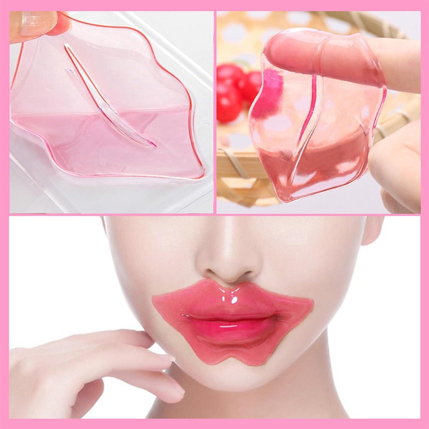 30 Mascarillas Hidratantes para Labios Qawnfy - Miel, Cereza, Aloe Vera