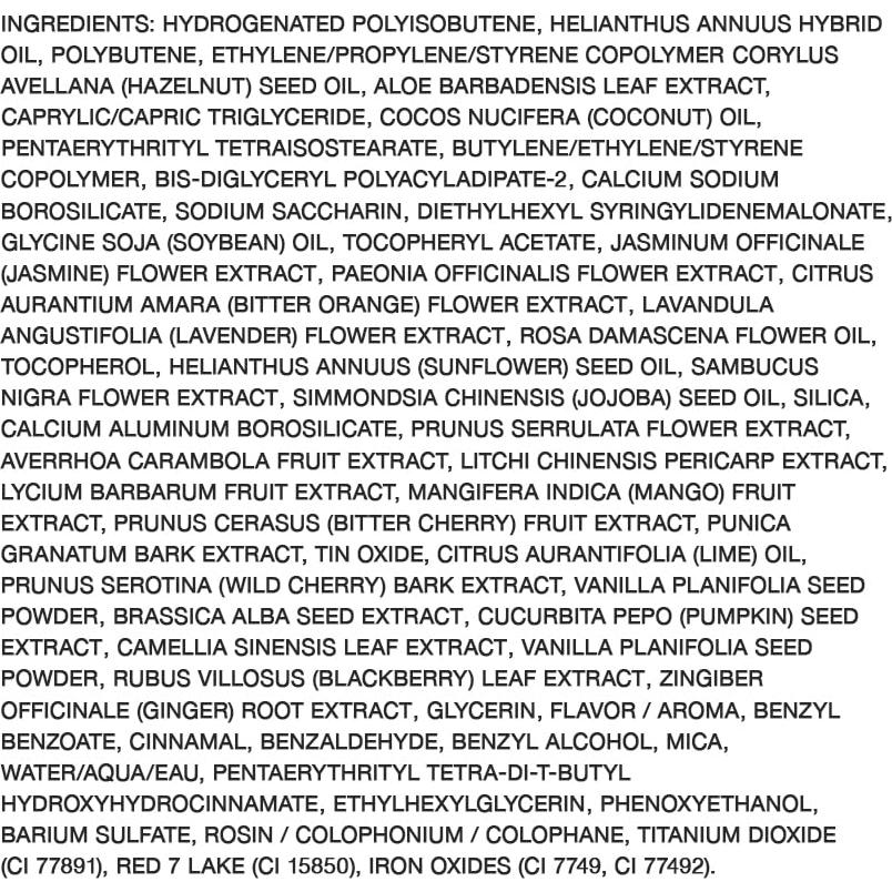 Aceite de Labios Milani Cereza Negra Vainilla 32g Hidratante