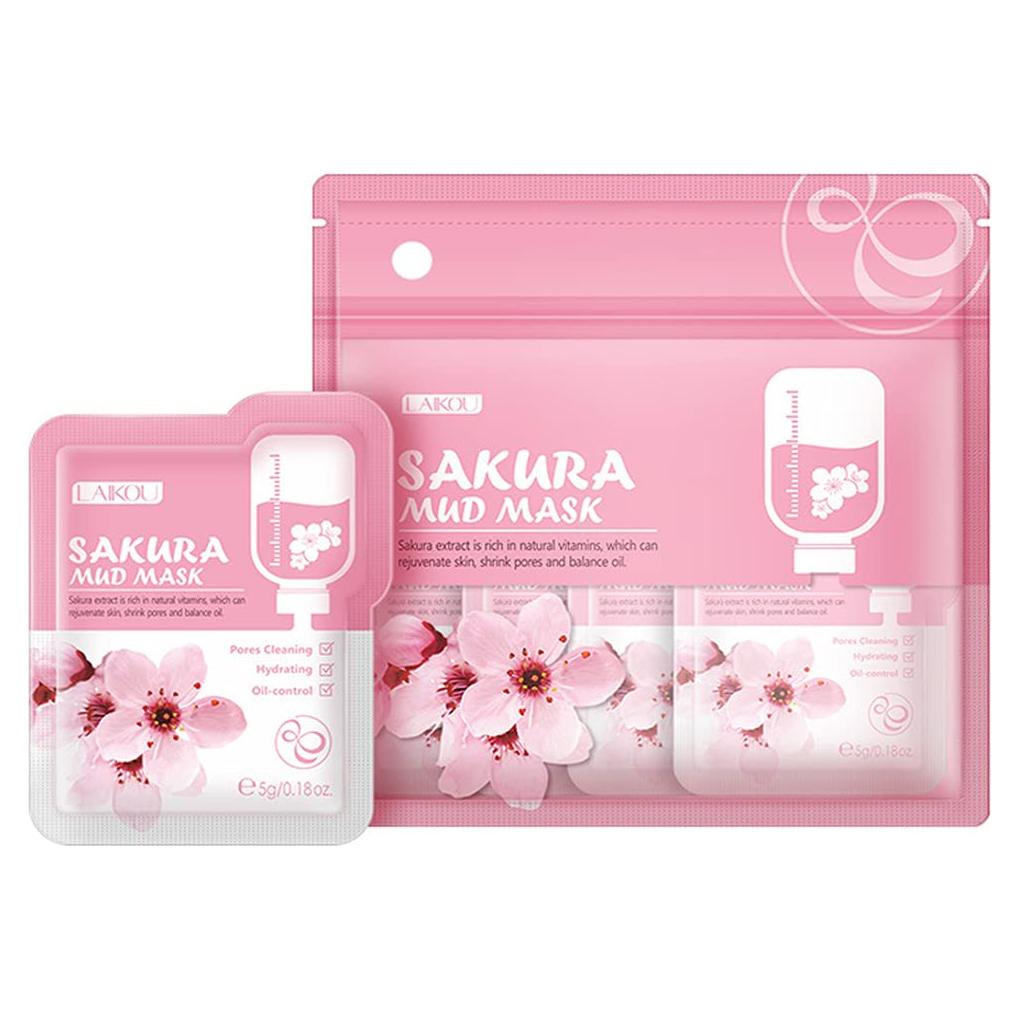 Mascarilla Facial de Barro Sakura BEUKING 7 Pcs Hidratante