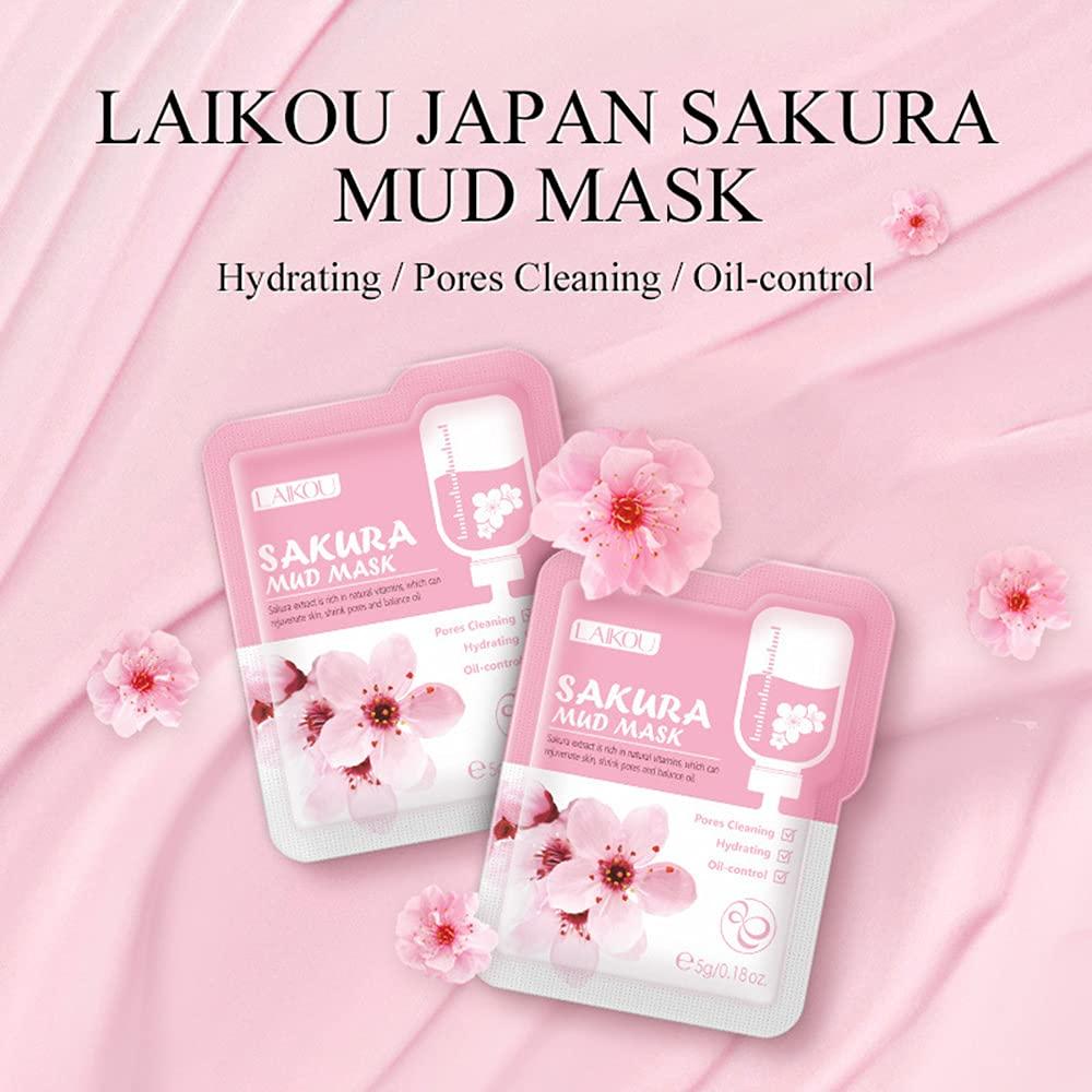 Mascarilla Facial de Barro Sakura BEUKING 7 Pcs Hidratante