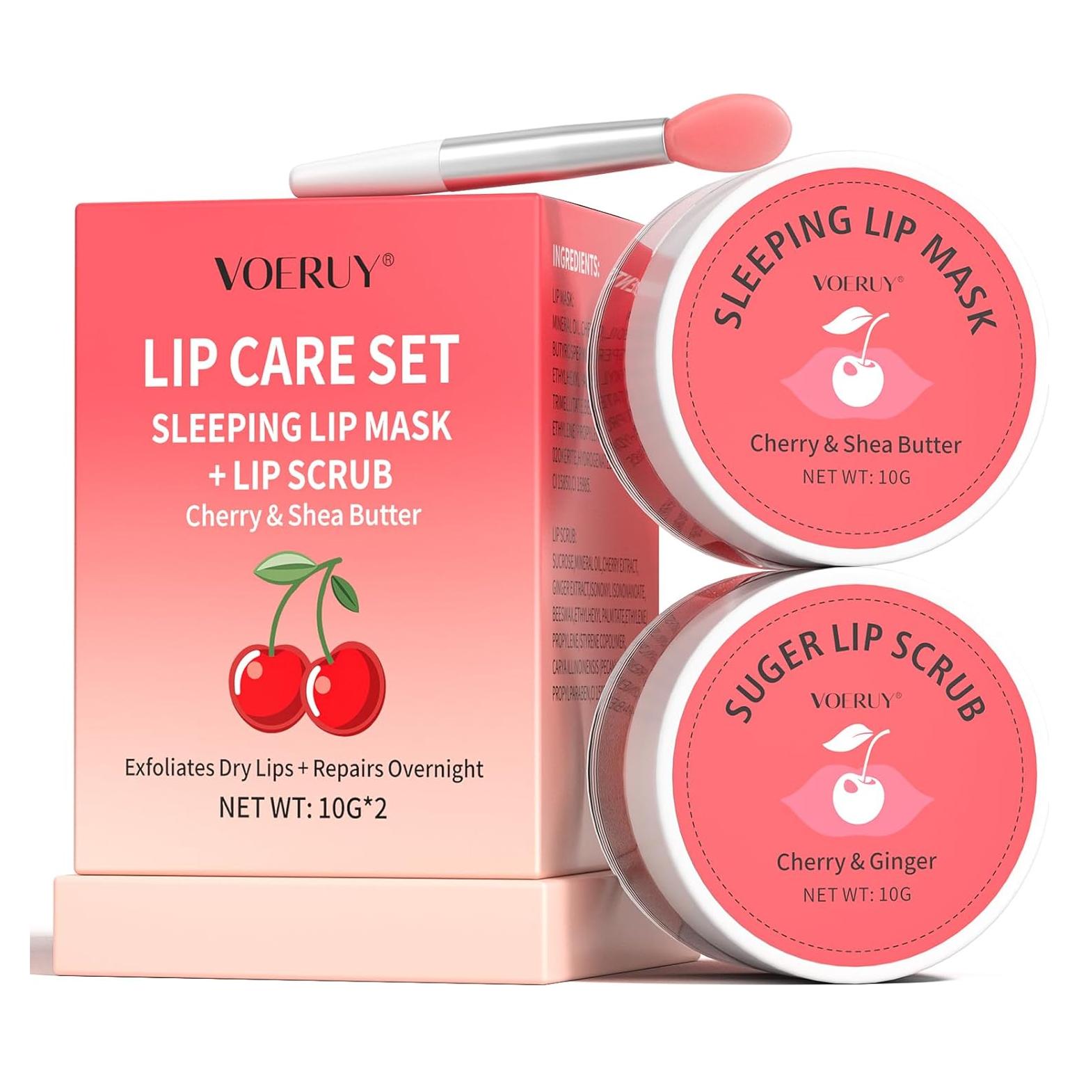 Juego de Exfoliante y Mascarilla Labial VOERUY Cereza 10g x2