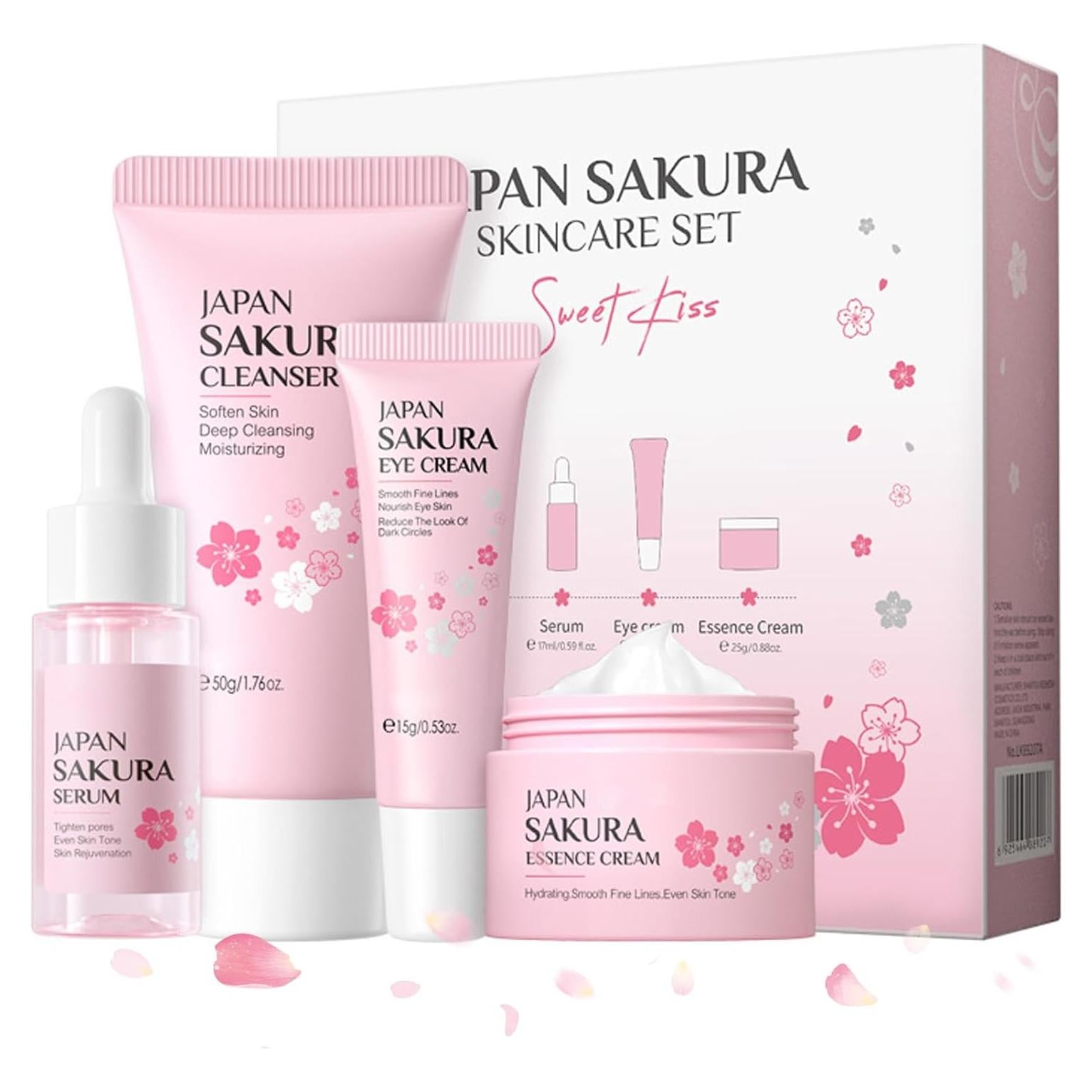 Kit de Cuidado de la Piel JAPAN SAKURA 4 Piezas Hidratante