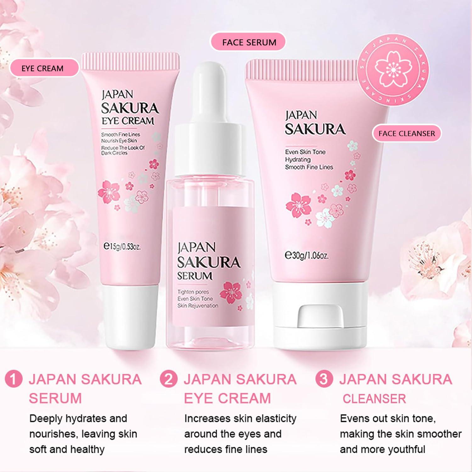 Kit de Cuidado de la Piel JAPAN SAKURA 4 Piezas Hidratante