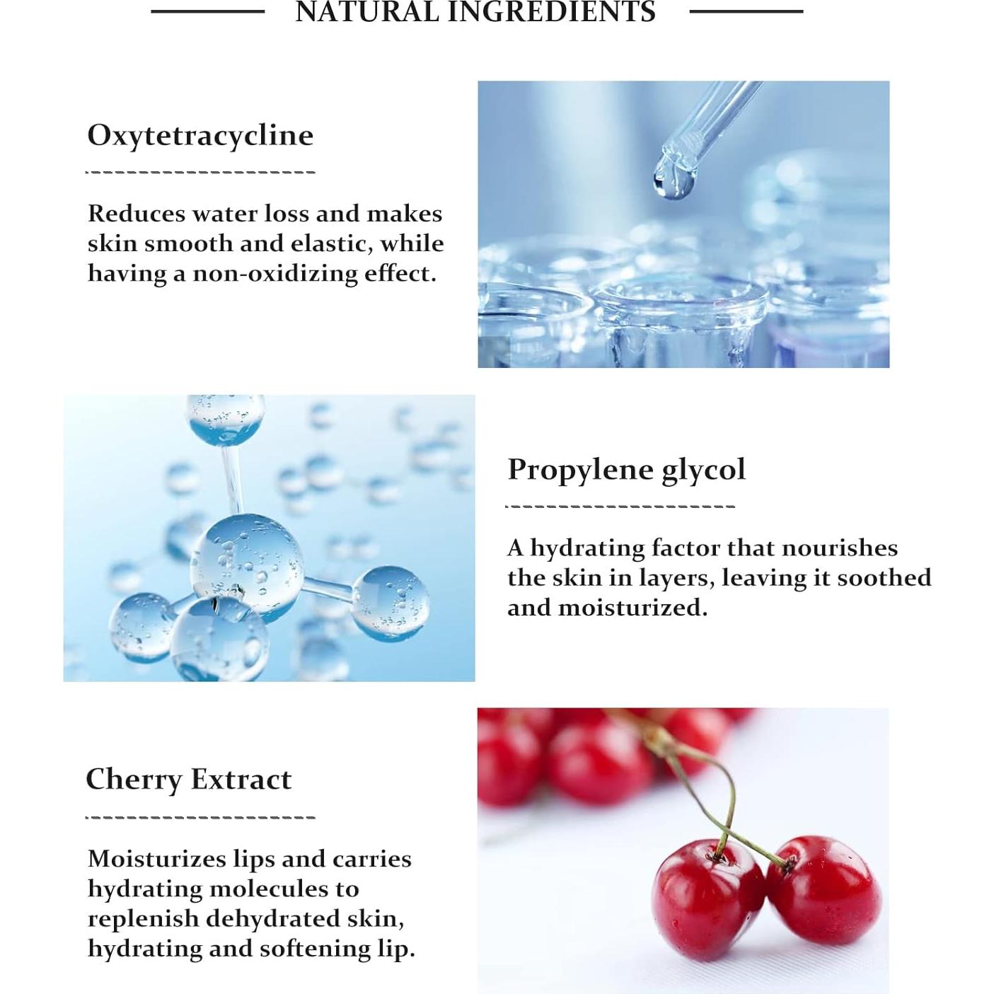 20 Mascarillas Labiales Hidratantes FREEORR de Cereza Roja