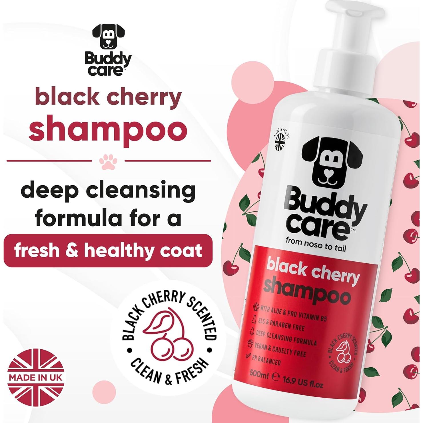 Champú para Perros Buddycare Cereza Negra 478ml - Piel Sensible
