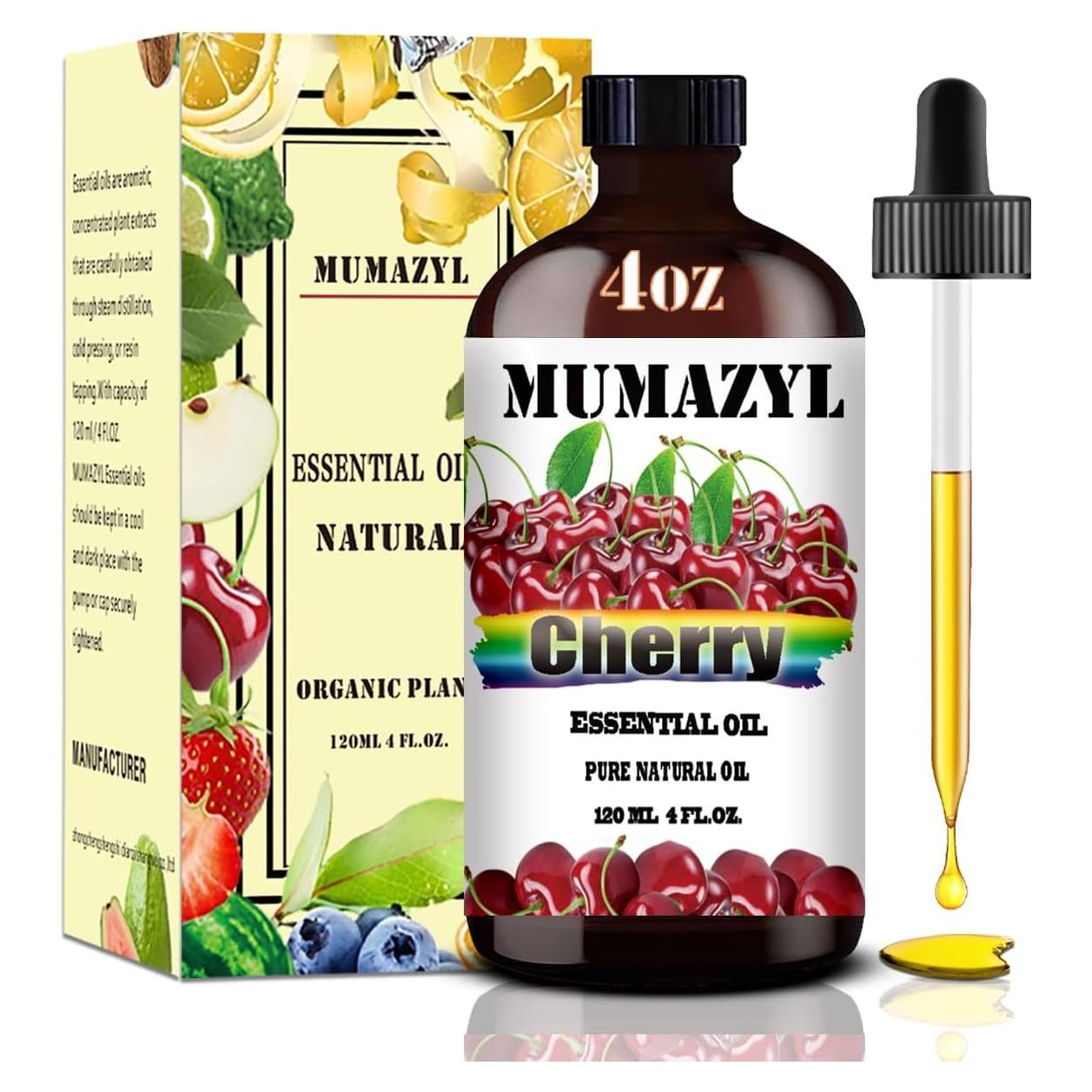 Aceite Esencial de Cereza MUMAZYL 120ml para Difusor y Jabón
