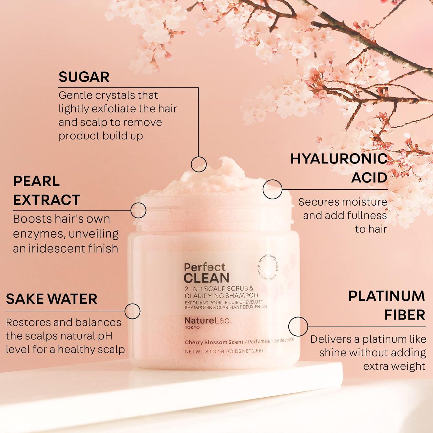 NatureLab.TOKYO Perfect Clean Scrub 230g - Exfoliante Cabello Sakura