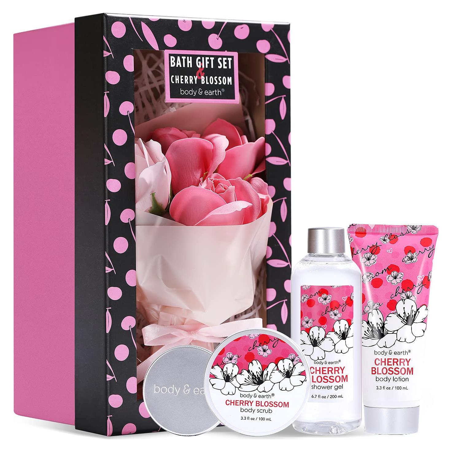 Set de Regalo de Baño y Cuerpo BODY & EARTH 5 Piezas Rosa