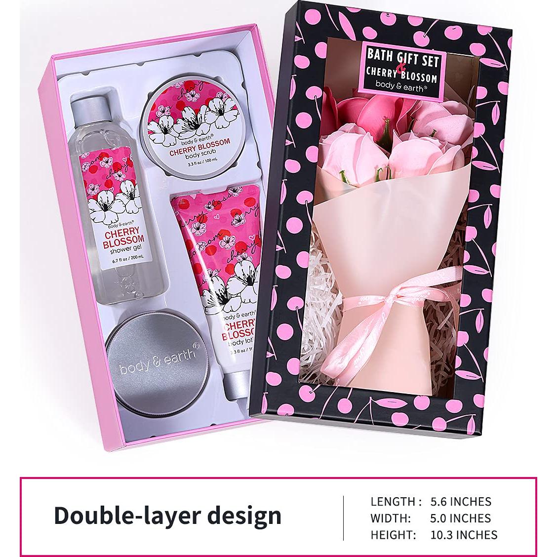 Set de Regalo de Baño y Cuerpo BODY & EARTH 5 Piezas Rosa