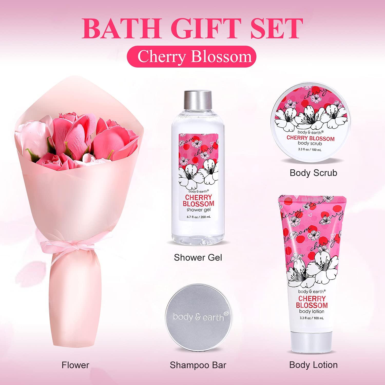 Set de Regalo de Baño y Cuerpo BODY & EARTH 5 Piezas Rosa