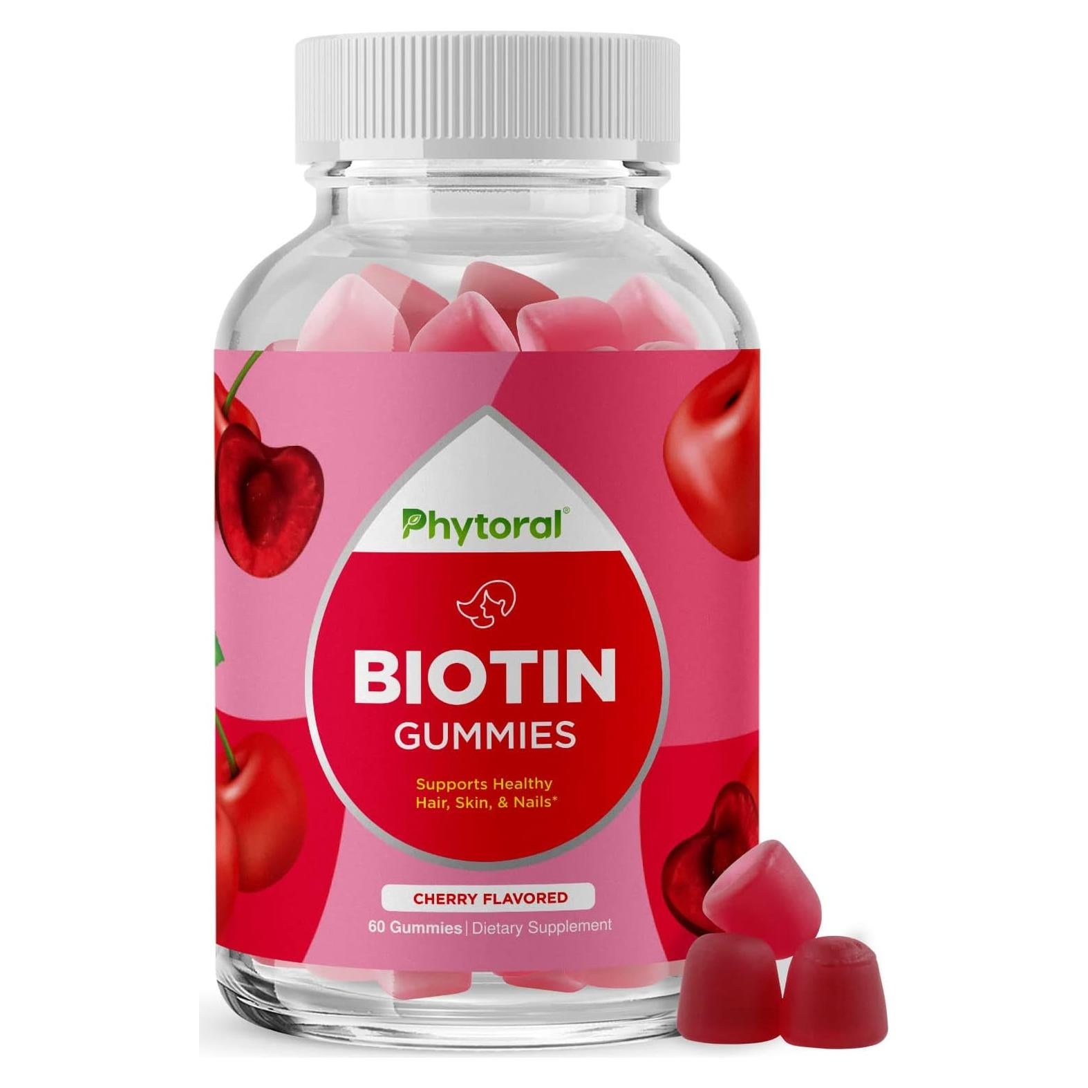Gomitas de Biotina Phytoral 5000 mcg para Cabello y Uñas