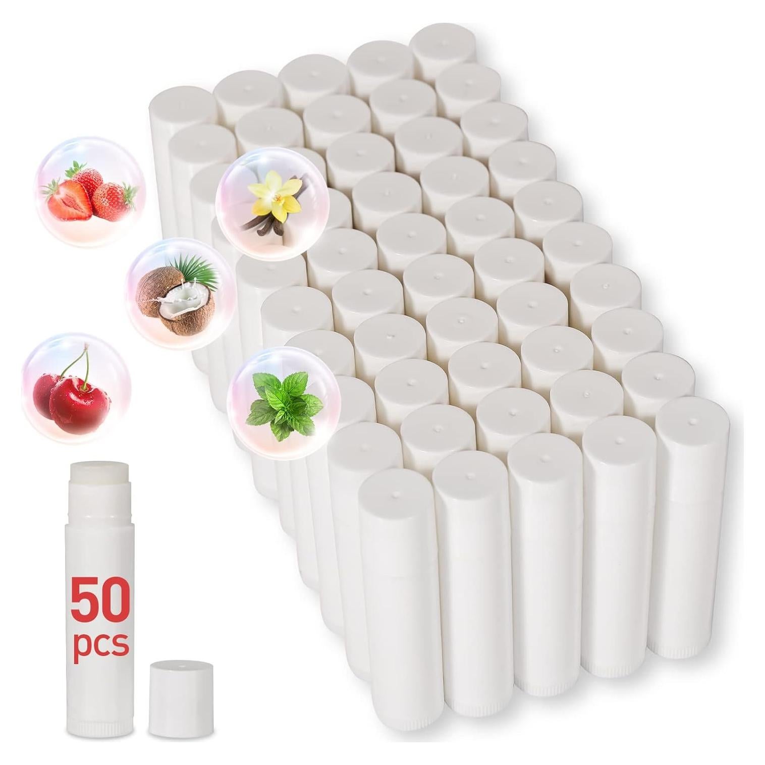 Bálsamo Labial Natural DMSKY 50 Unidades 5 Sabores Hidratante