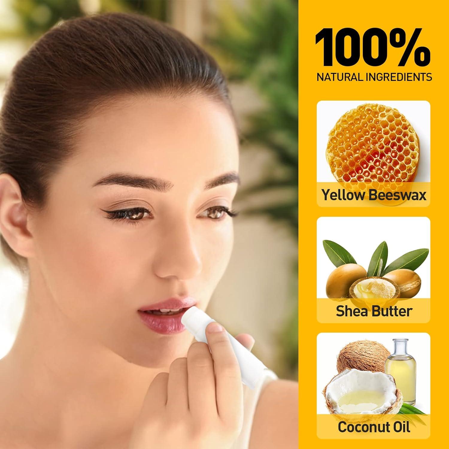 Bálsamo Labial Natural DMSKY 50 Unidades 5 Sabores Hidratante