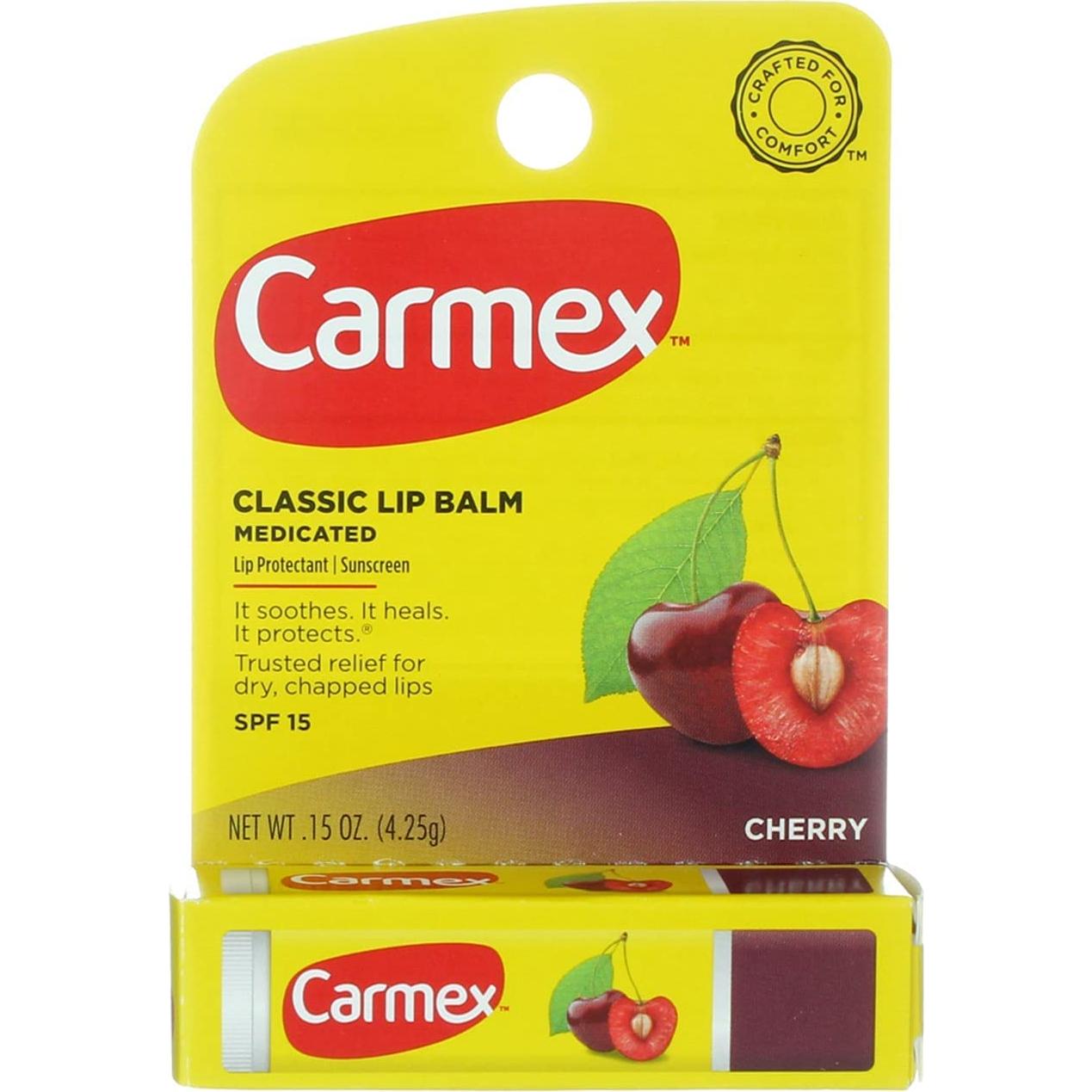 Bálsamo Labial Hidratante Carmex Click-Stick SPF 15 Cereza 6 Unidades