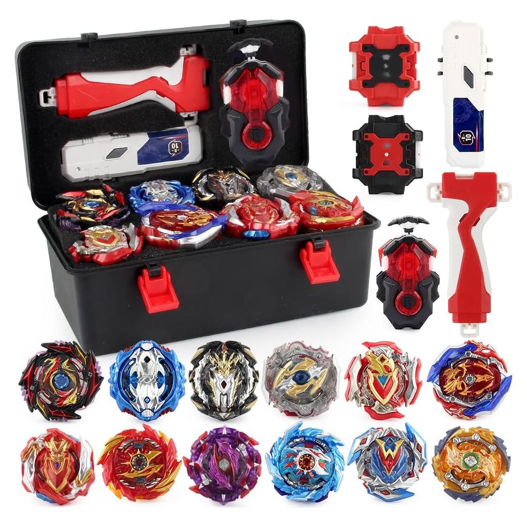 Conjunto Bey Battling Top Daoyehsy 12 Trompos y 3 Lanzadores