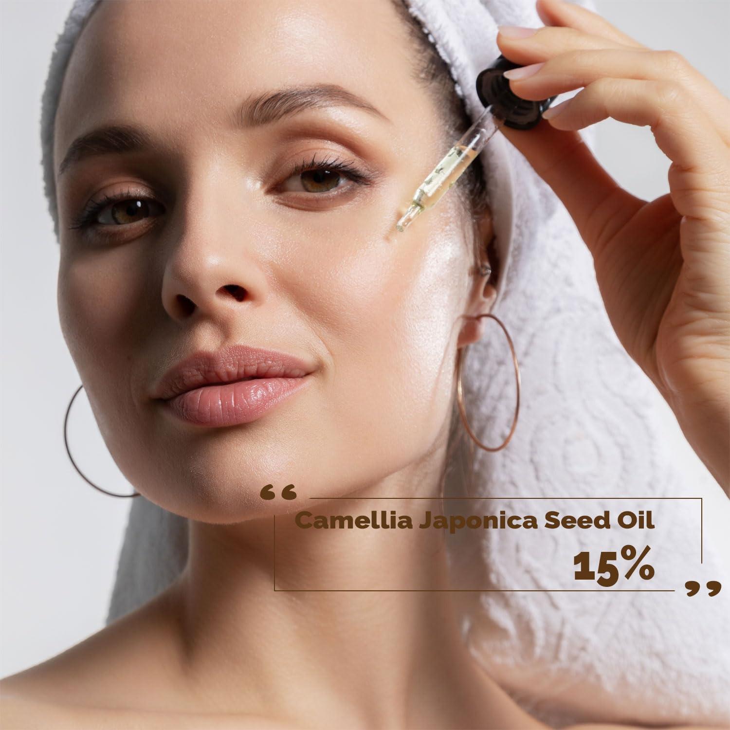 Aceite Brillante de Camelia PRETTYSKIN 24.9ml Hidratante Multiusos