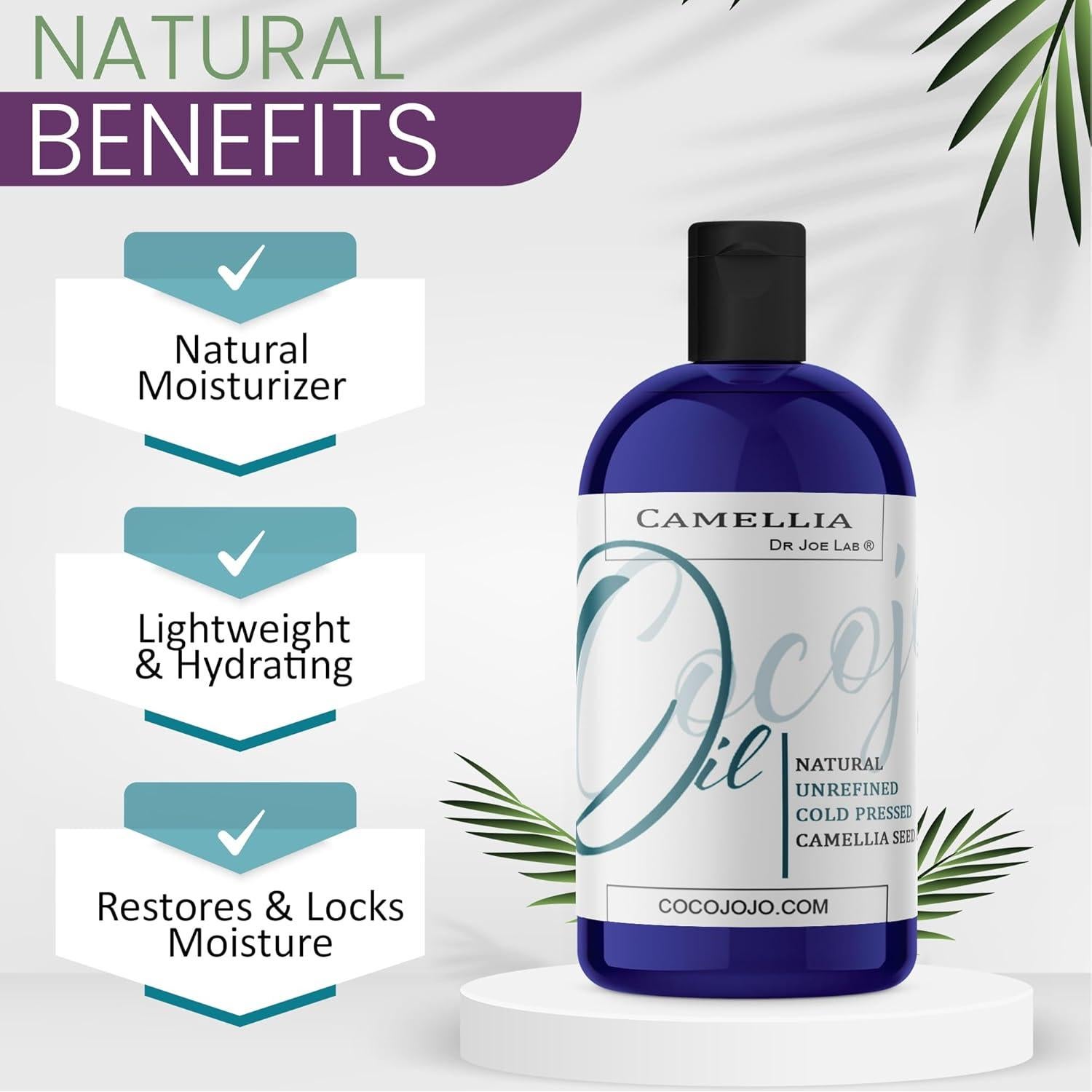 Aceite de Semilla de Camelia Dr Joe Lab - Puro 473 ml - Hidratante