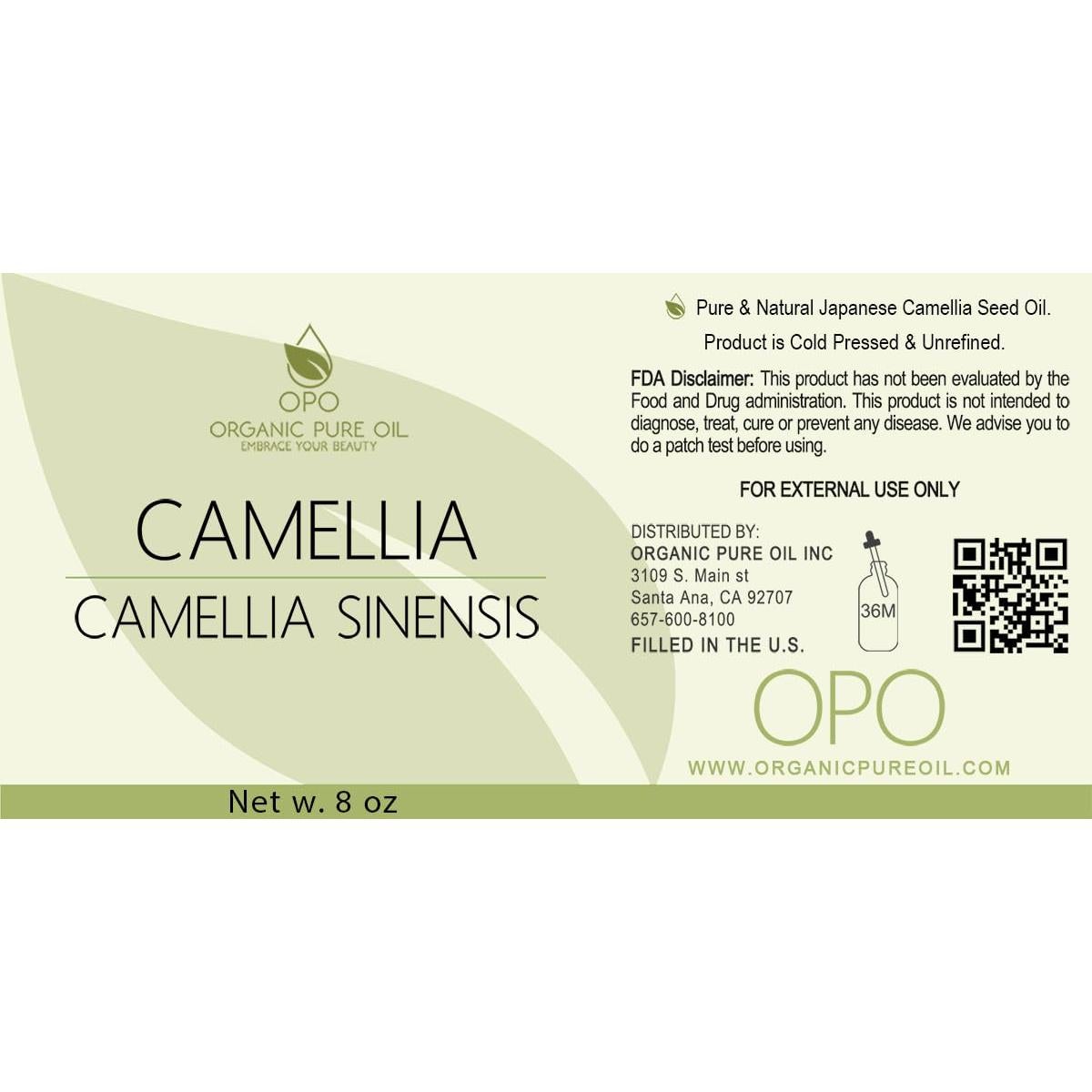 Aceite de Semilla de Camelia Orgánico Puro 226.8 ml - Hidratante