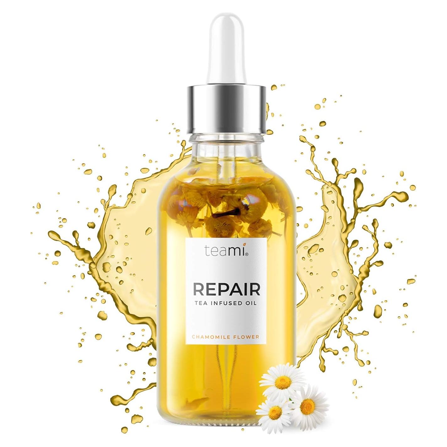 Aceite Facial Reparador Teami 59ml - Jojoba, Coco, Vitamina E