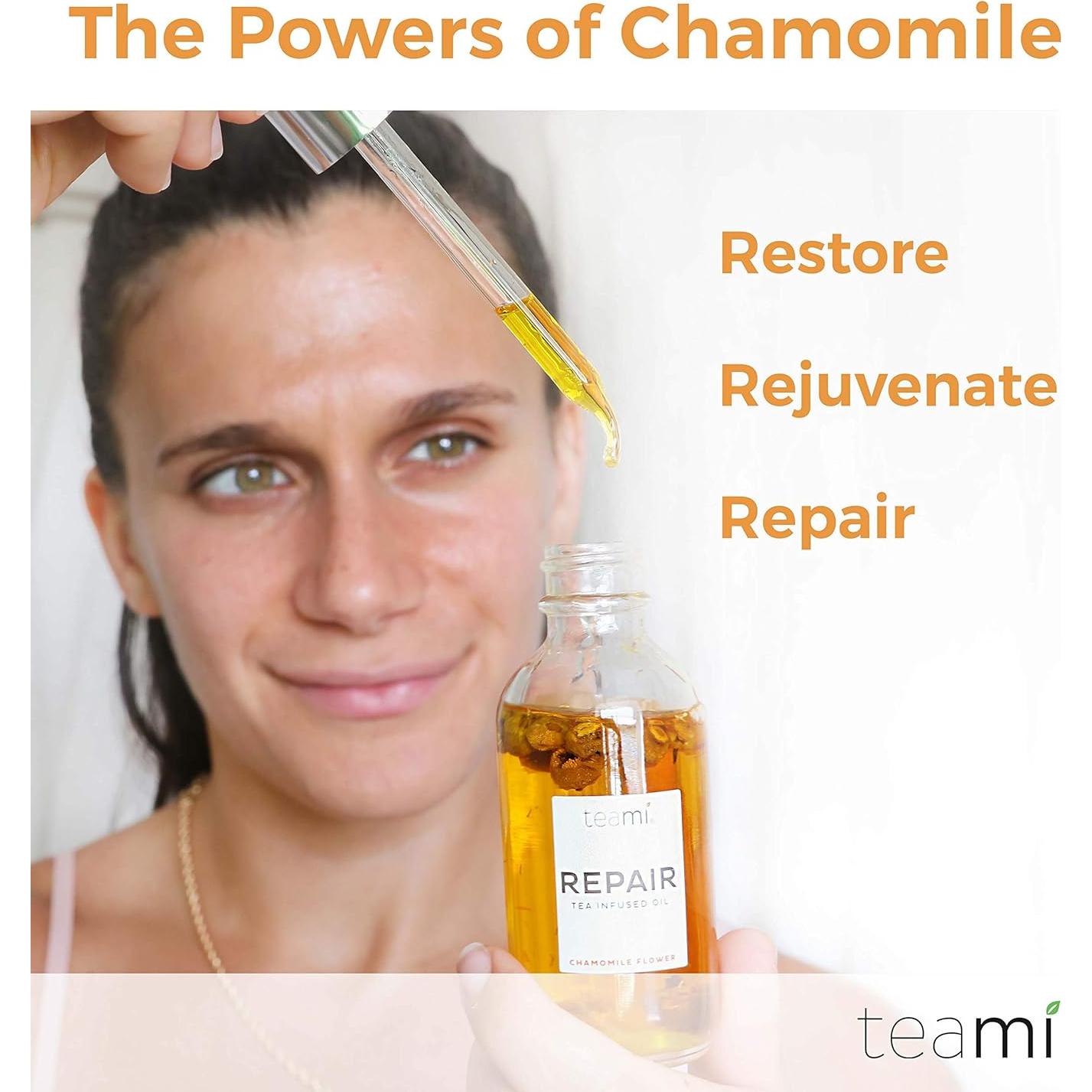 Aceite Facial Reparador Teami 59ml - Jojoba, Coco, Vitamina E