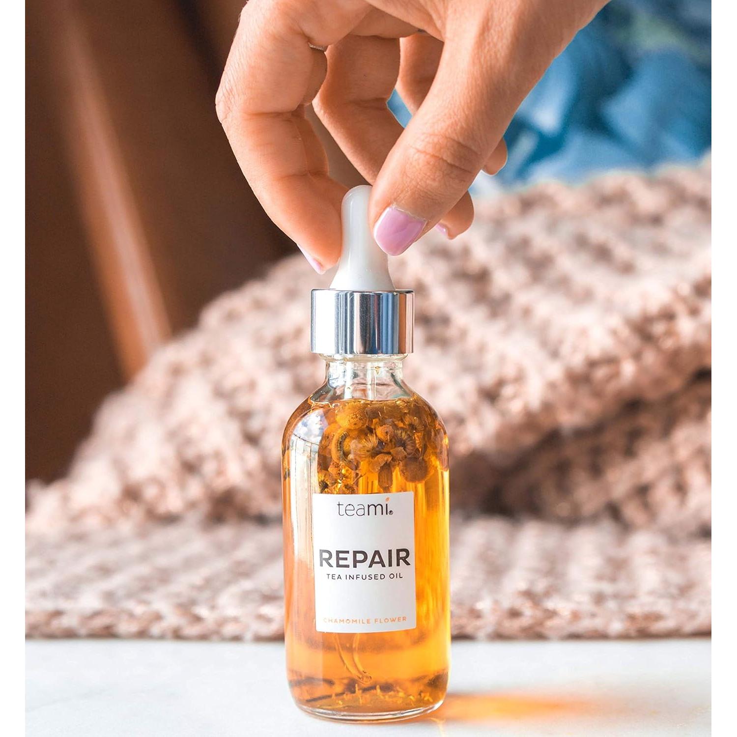 Aceite Facial Reparador Teami 59ml - Jojoba, Coco, Vitamina E