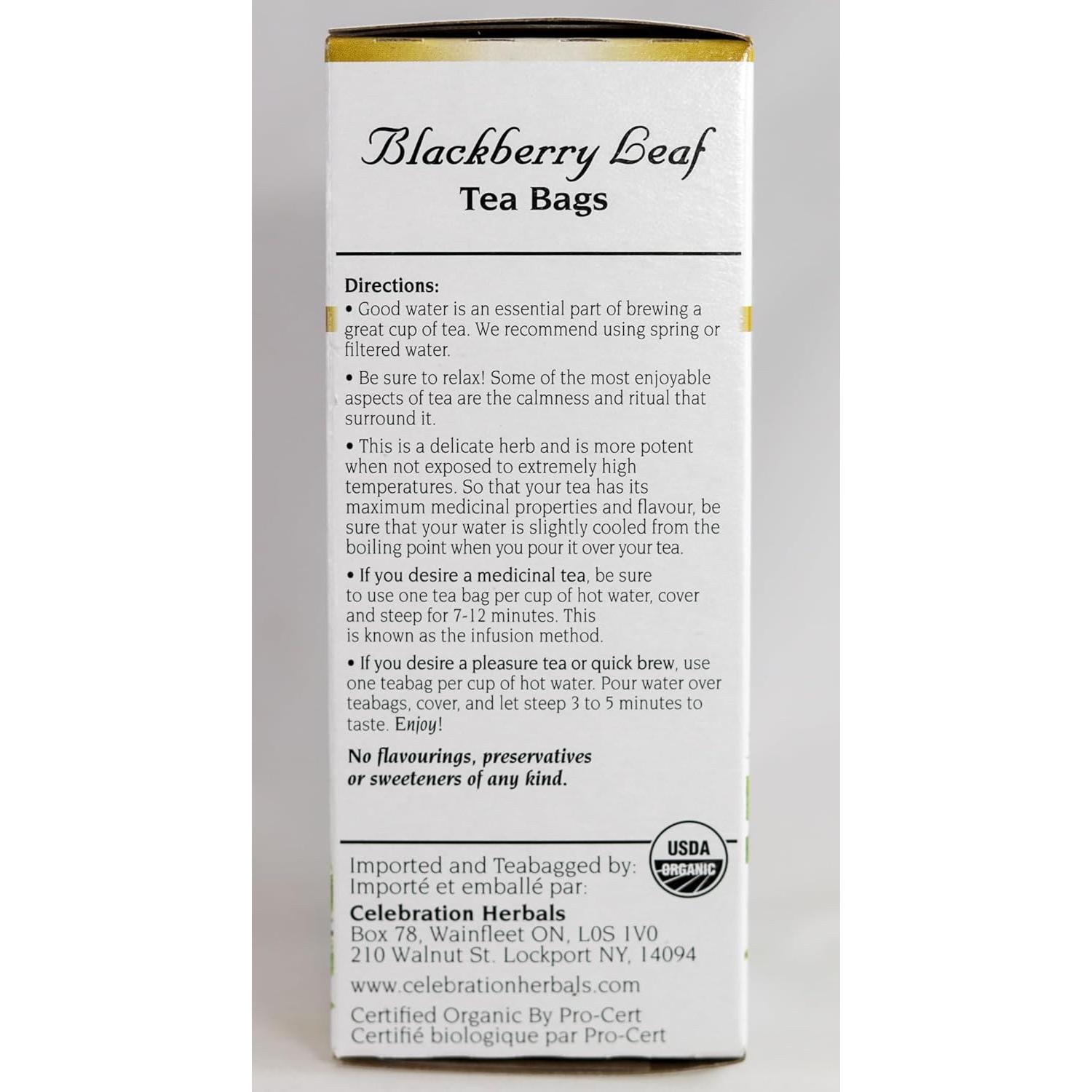 Hoja de Mora Orgánica Celebración Herbals 24 Bolsas 29g