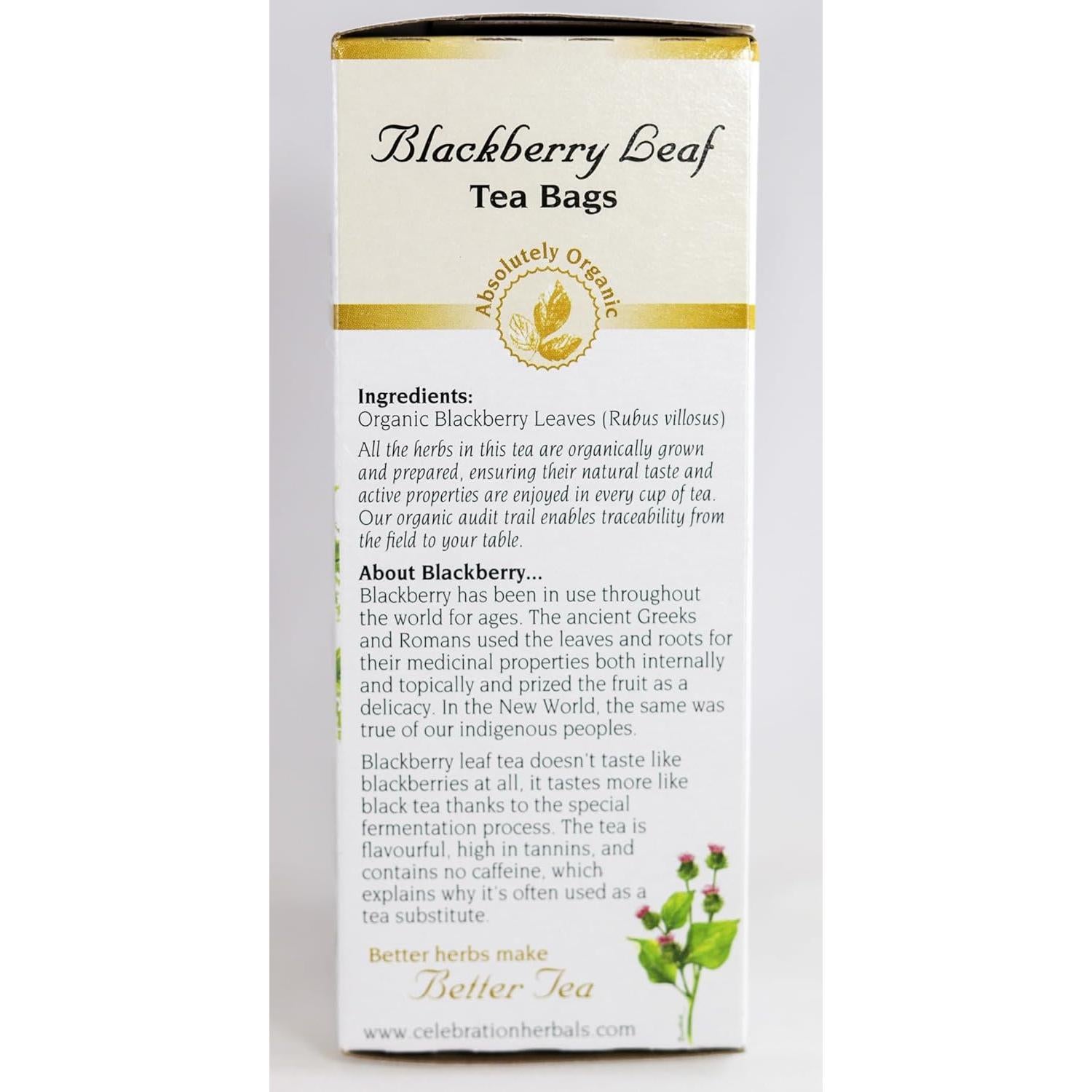 Hoja de Mora Orgánica Celebración Herbals 24 Bolsas 29g