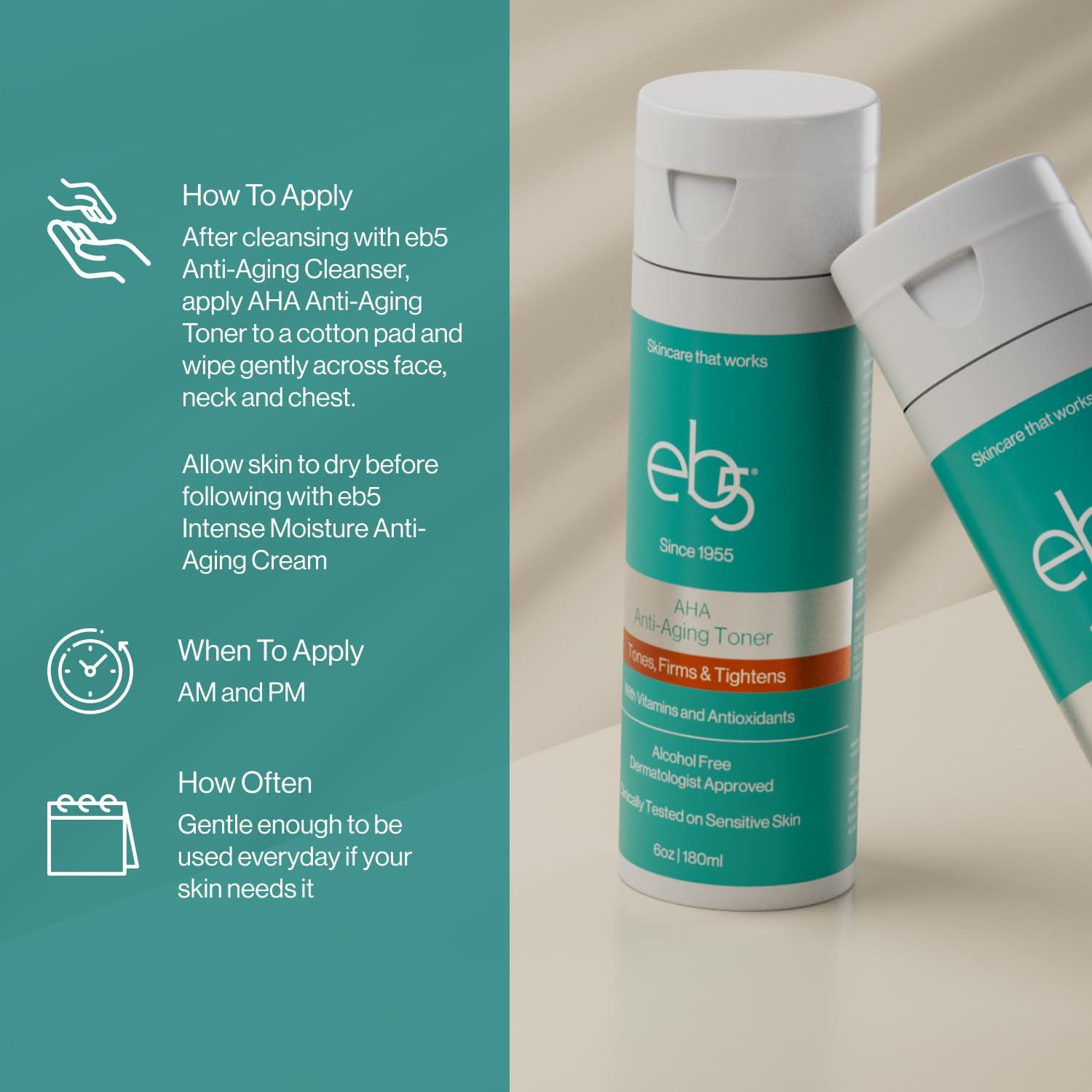 Tónico Facial Anti-Envejecimiento eb5 177 ml Libre de Alcohol