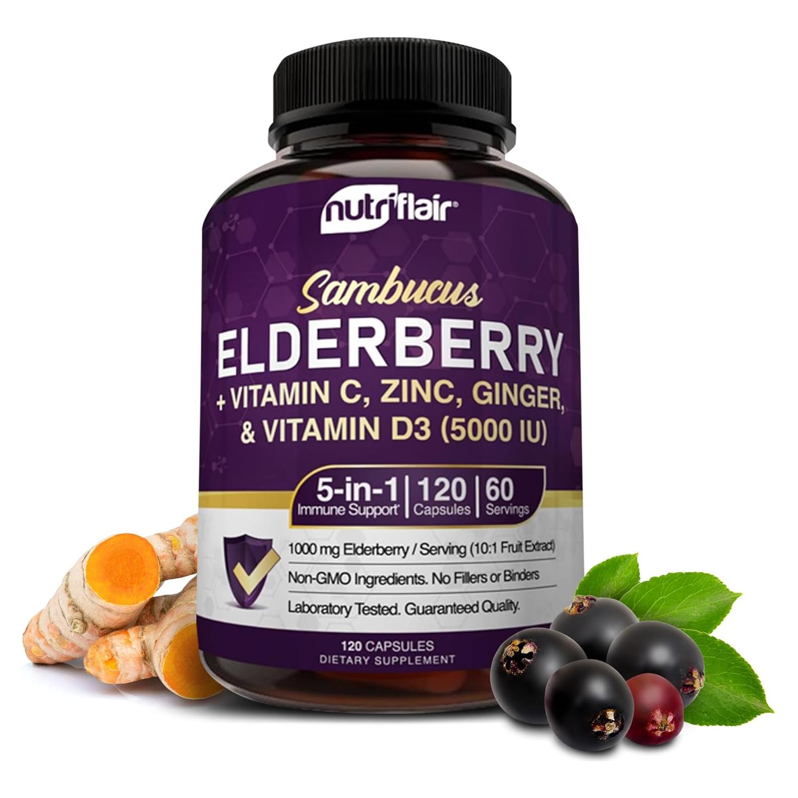 Suplemento Inmunológico NutriFlair Sambucus 120 Cápsulas