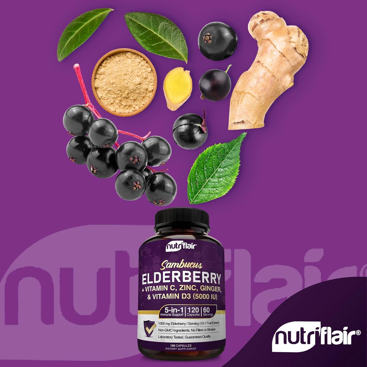 Suplemento Inmunológico NutriFlair Sambucus 120 Cápsulas