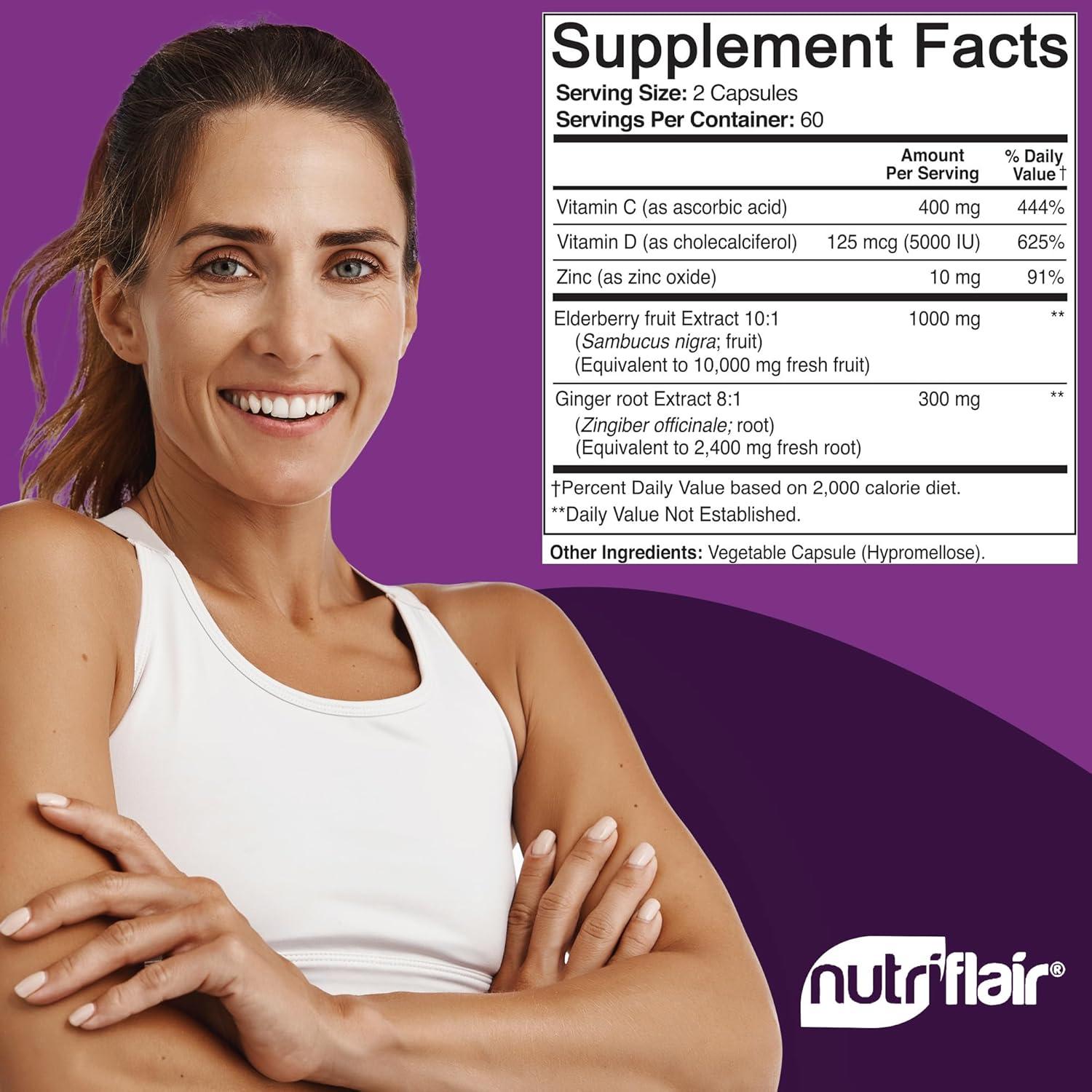 Suplemento Inmunológico NutriFlair Sambucus 120 Cápsulas