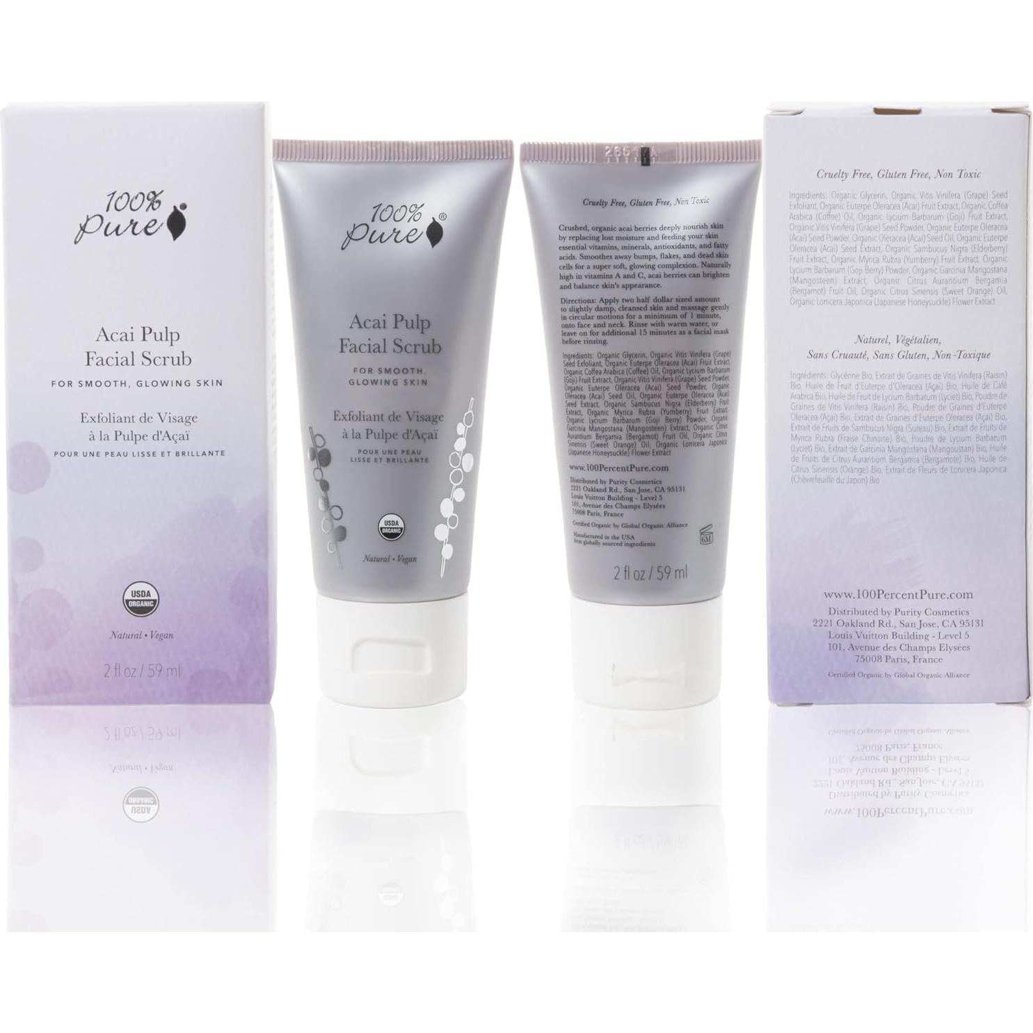 Exfoliante Facial Orgánico 100% PURO Acai 59 ml