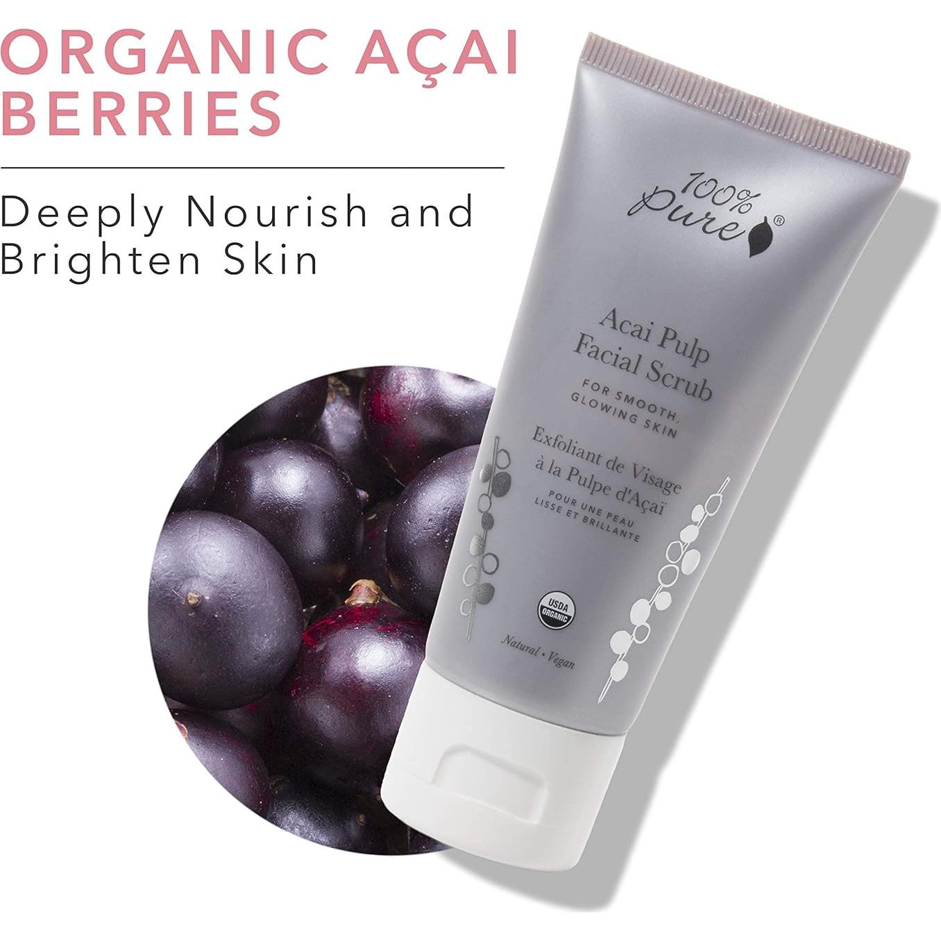Exfoliante Facial Orgánico 100% PURO Acai 59 ml