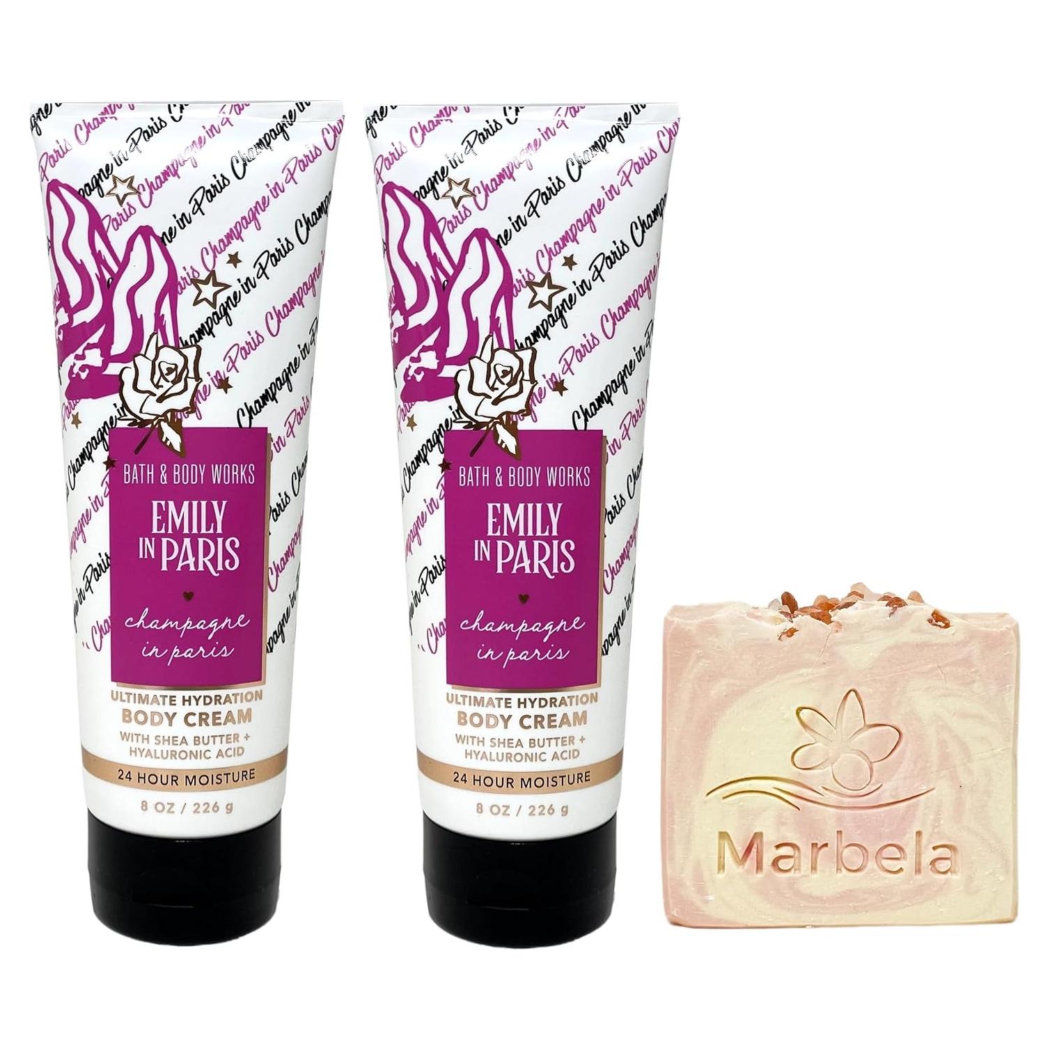 Crema Corporal Champagne París 2x226g y Jabón Sal Himalayo 113g