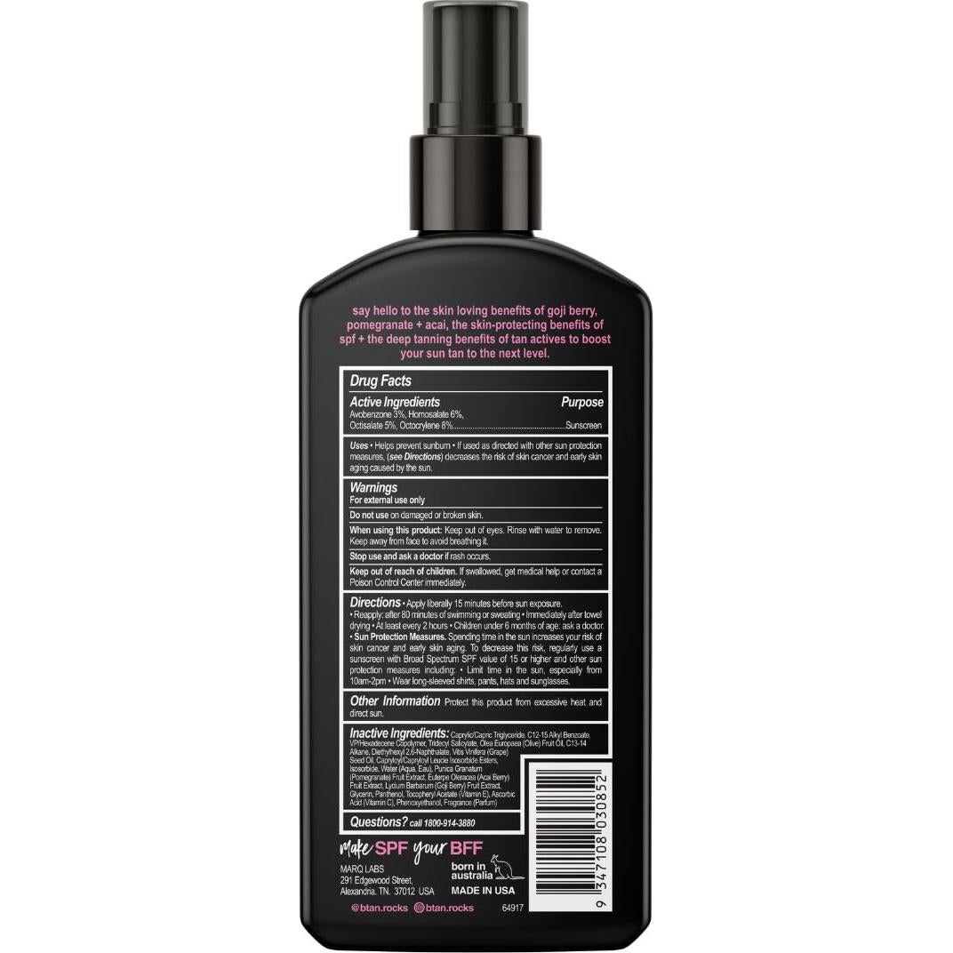 Aceite Bronceador SPF 7 b.tan 236.6 ml - Spray Seco Hidratante