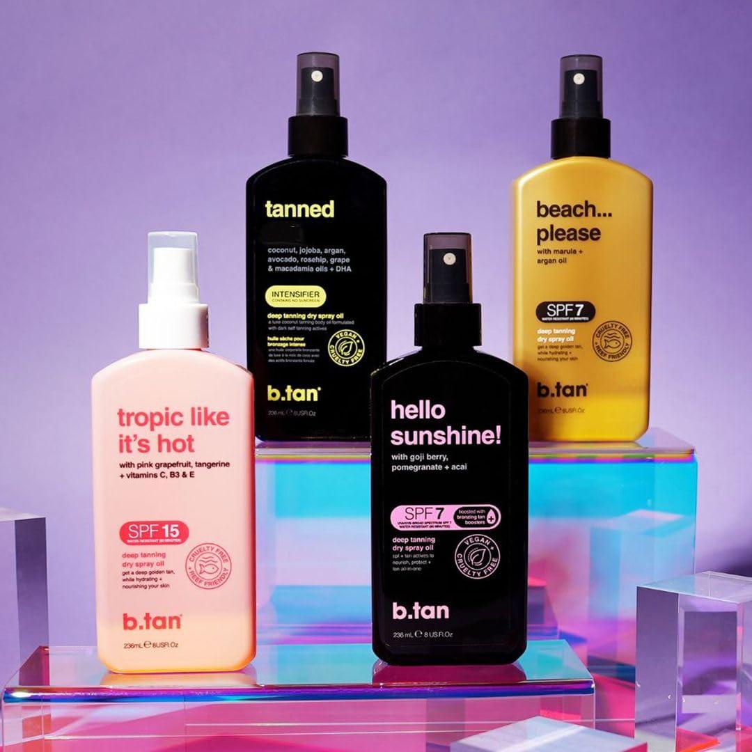 Aceite Bronceador SPF 7 b.tan 236.6 ml - Spray Seco Hidratante