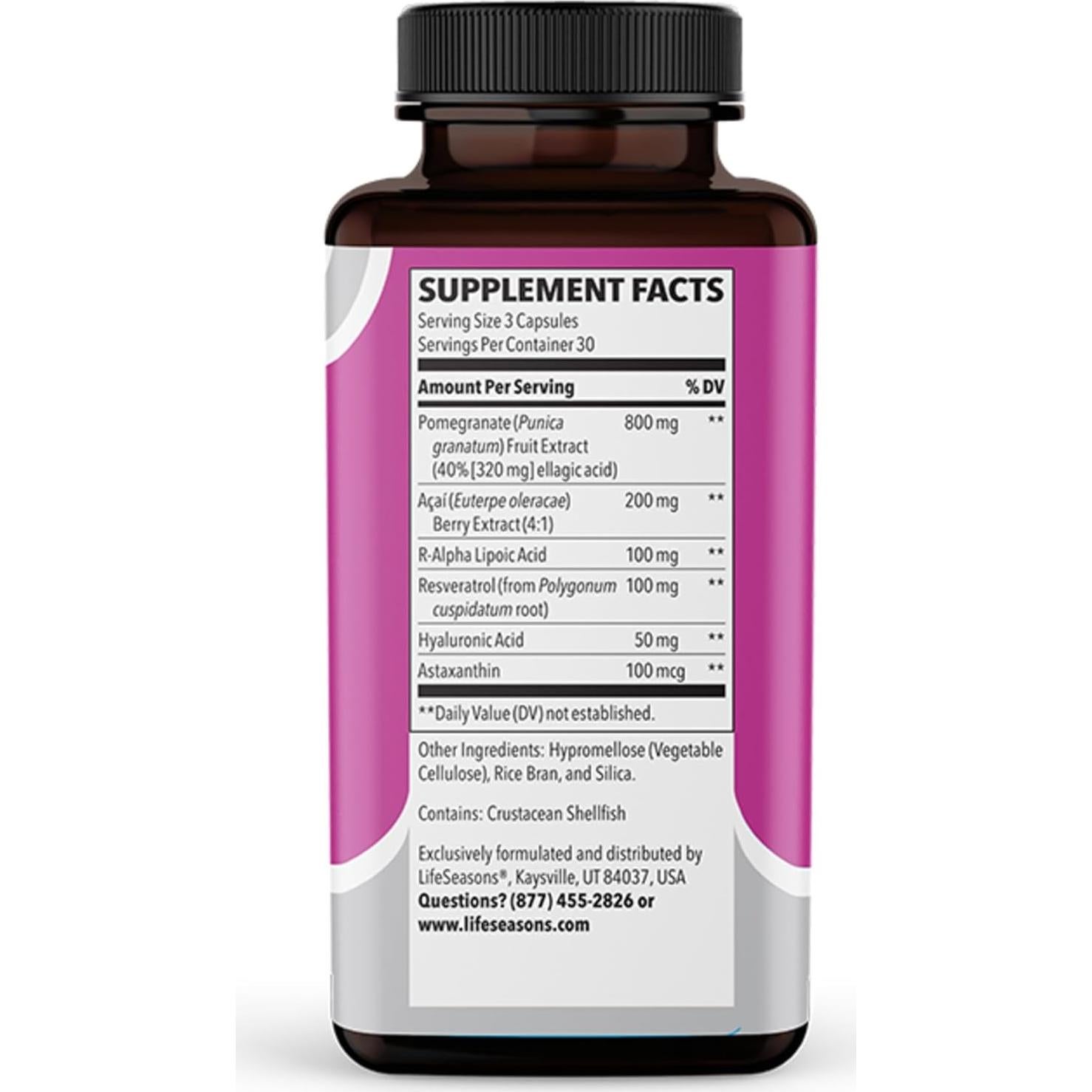 Suplemento Antienvejecimiento LifeSeasons - 90 Cápsulas