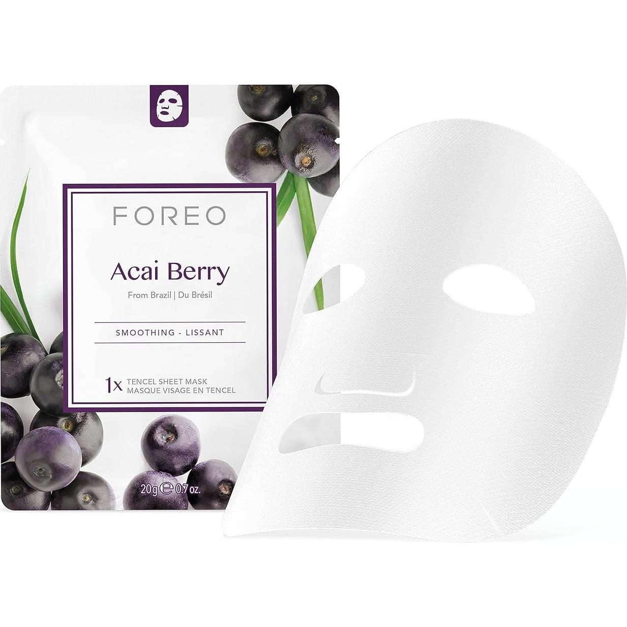 Máscara de Hoja Reafirmante Acai Berry FOREO - 3 Unidades