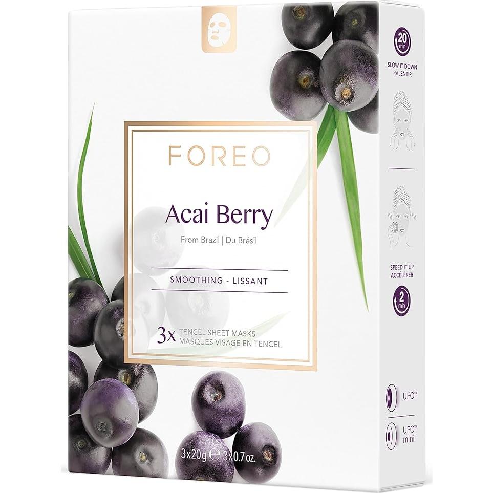 Máscara de Hoja Reafirmante Acai Berry FOREO - 3 Unidades