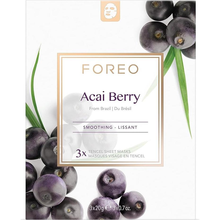 Máscara de Hoja Reafirmante Acai Berry FOREO - 3 Unidades