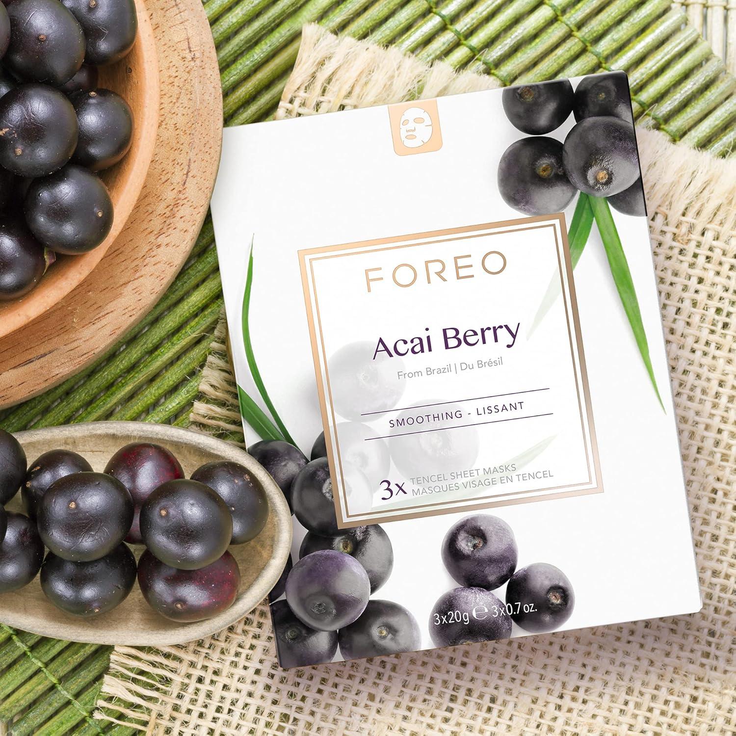Máscara de Hoja Reafirmante Acai Berry FOREO - 3 Unidades