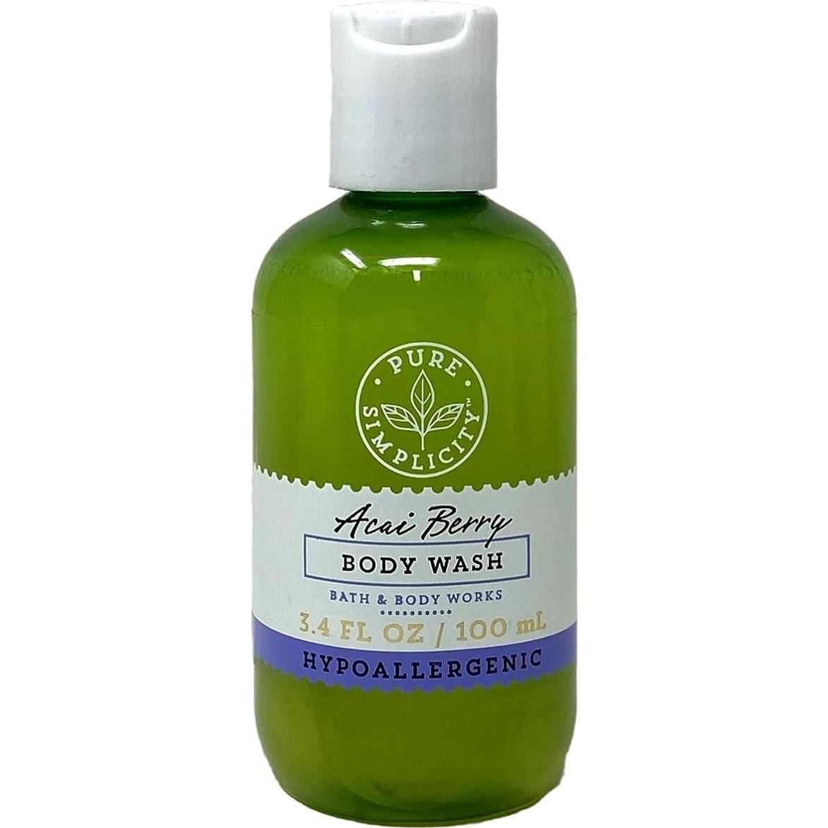 Conjunto Dúo Acai Berry Bath & Body Works - Gel de Ducha 100 ml y Pulido Corporal 236 ml