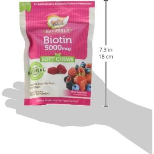 Masticables de Biotina 5000mcg Delicias Saludables 30 Unidades