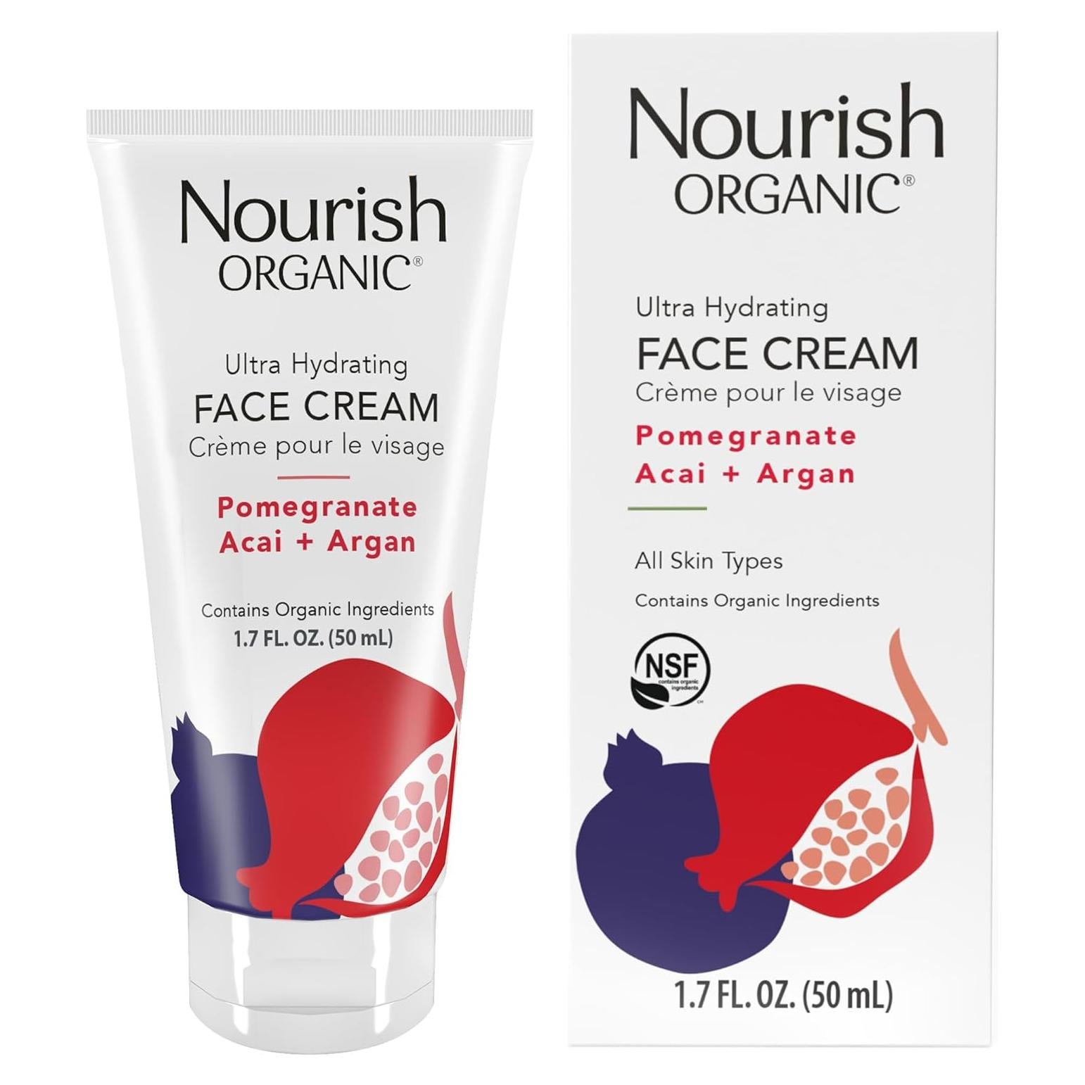 Crema Facial Orgánica Nourish 48.19 ml - Hidratante con Argán